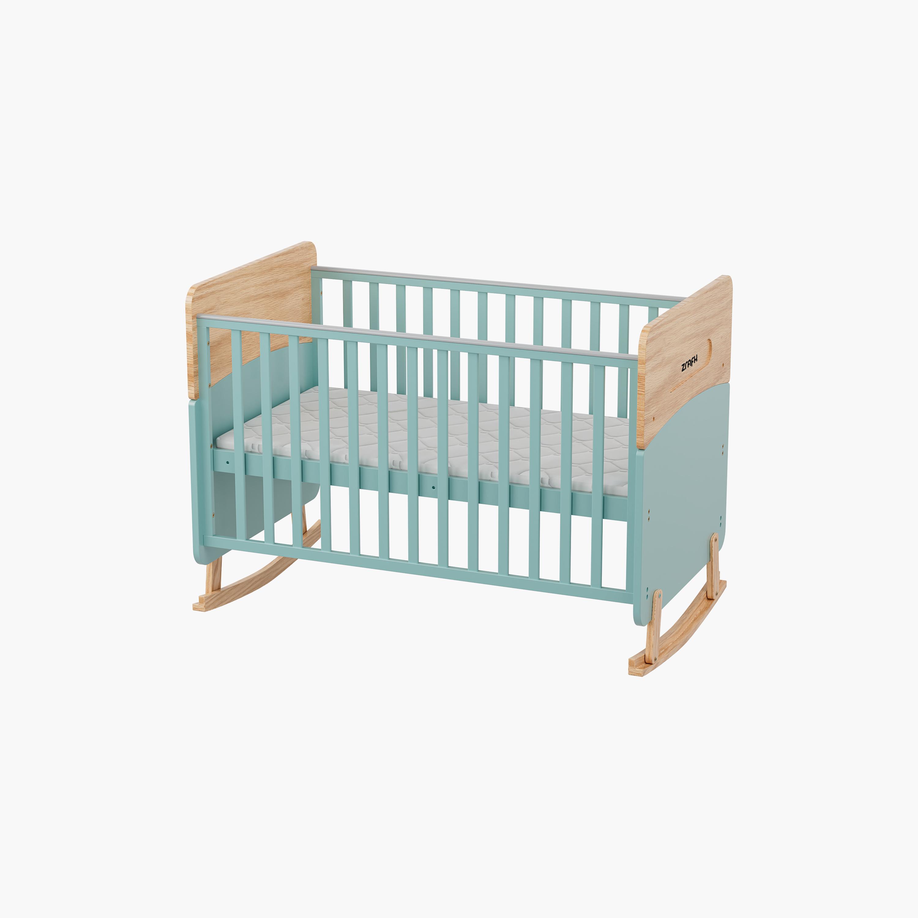 Zrafh Wooden Convertible Baby Crib to Toddler Bed with Mosquito Net-baby-nursery-furniture-cribsandbeds-babycribs-image-2
