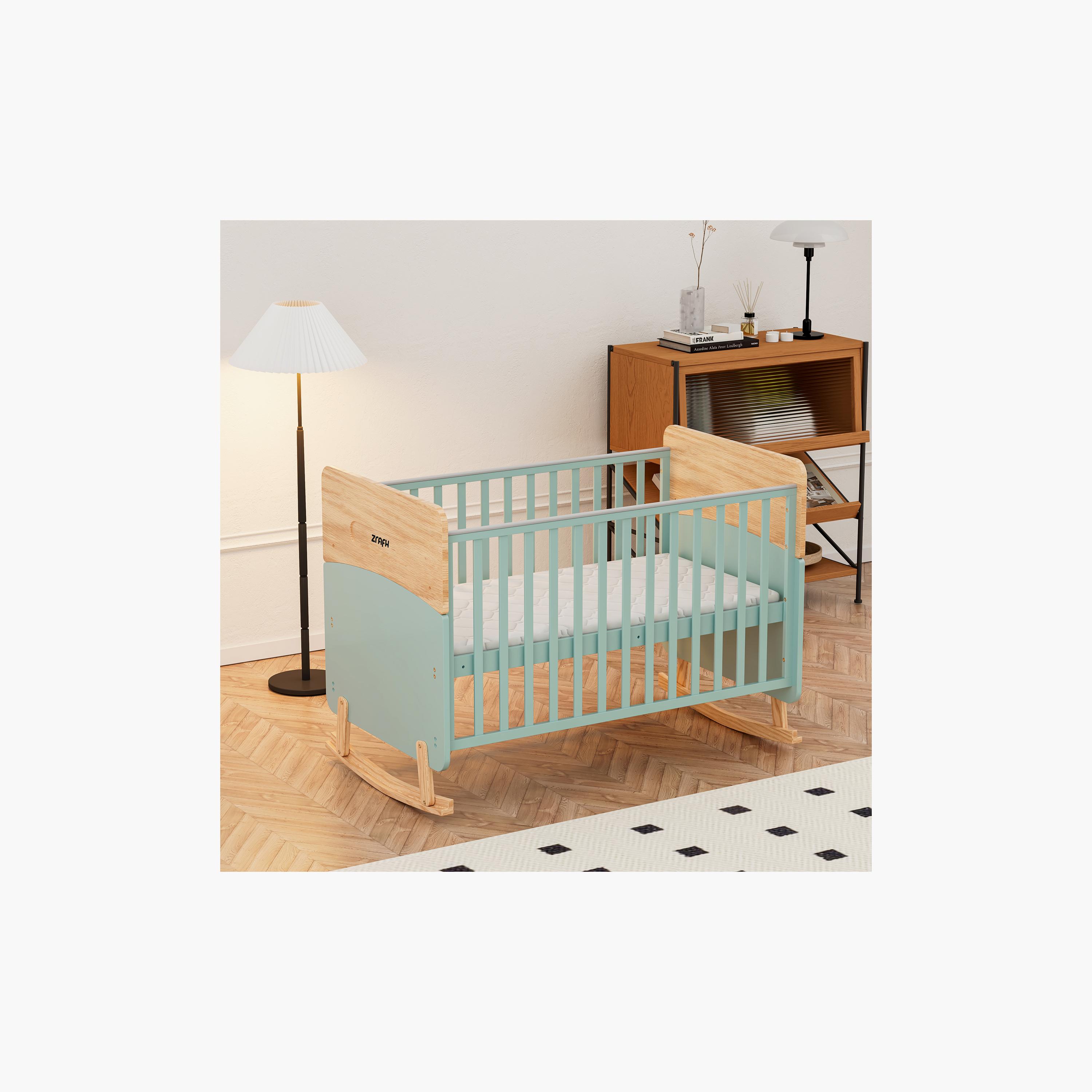 Zrafh Wooden Convertible Baby Crib to Toddler Bed with Mosquito Net-baby-nursery-furniture-cribsandbeds-babycribs-image-3