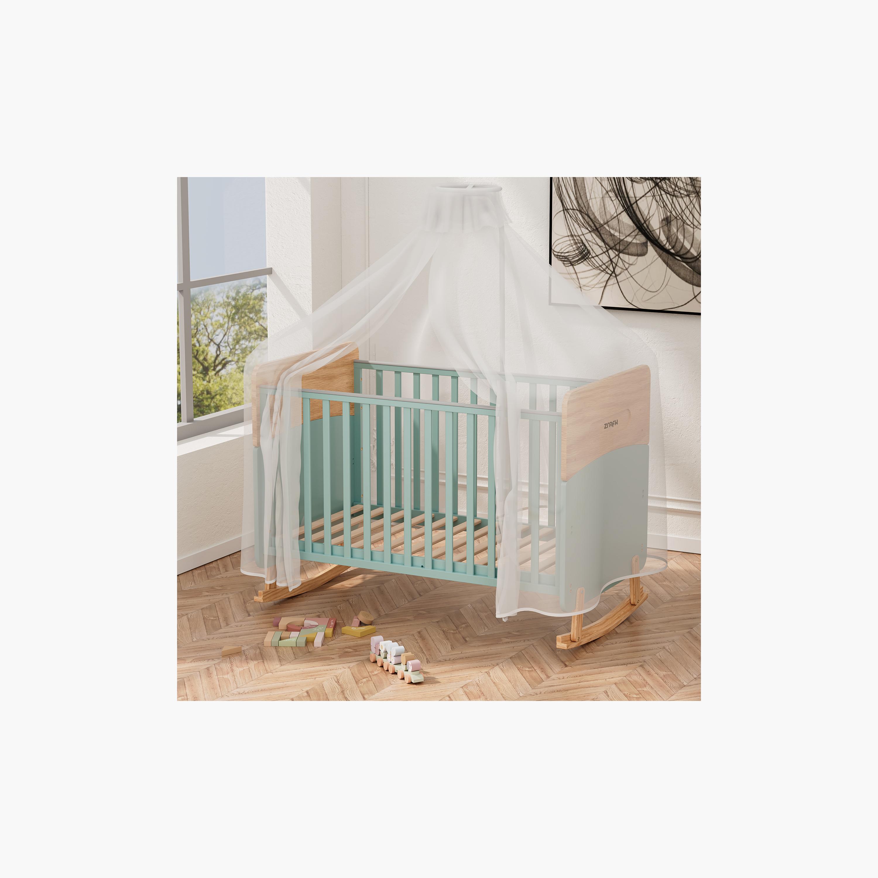 Zrafh Wooden Convertible Baby Crib to Toddler Bed with Mosquito Net-baby-nursery-furniture-cribsandbeds-babycribs-image-6