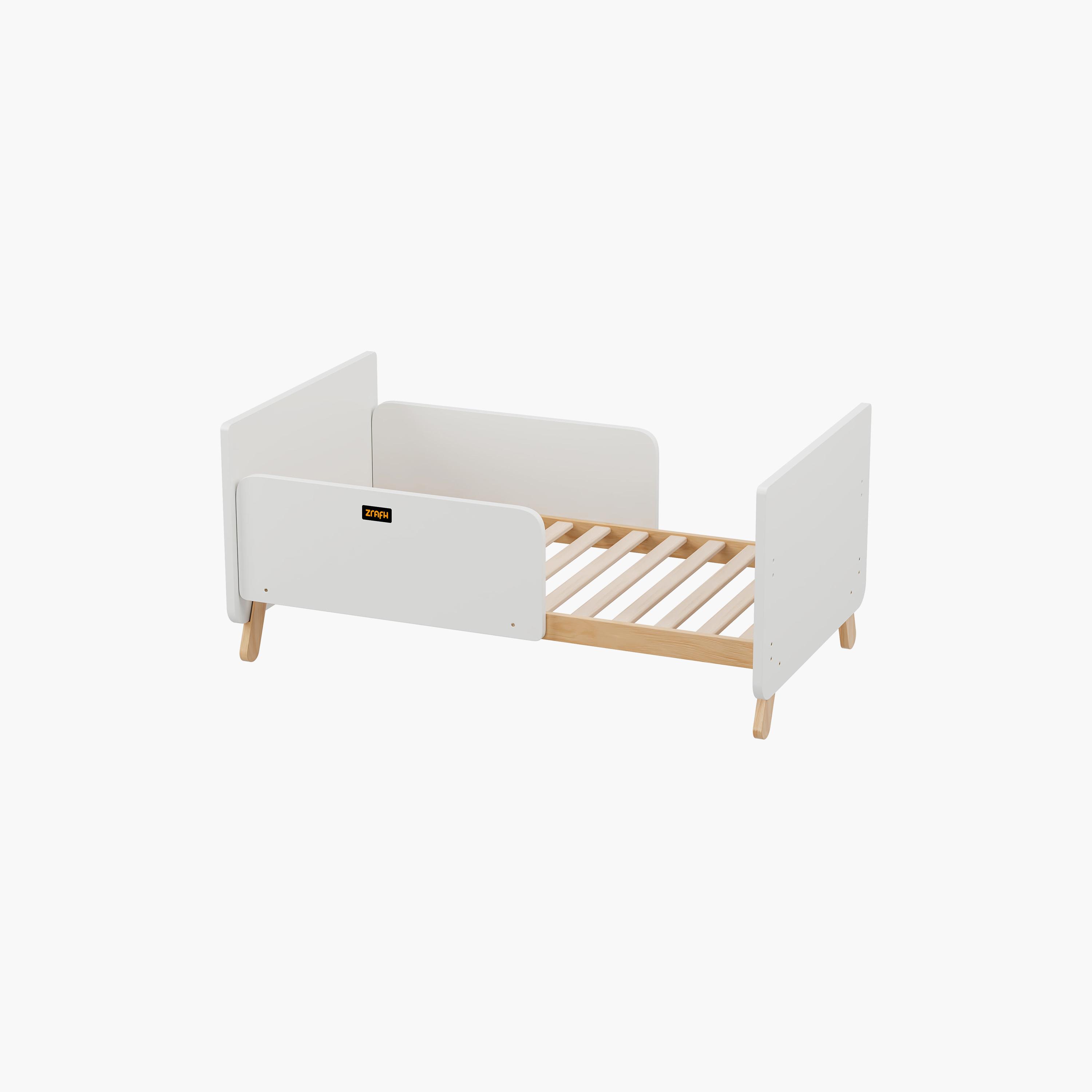 سرير أطفال خشبي قابل للتحويل إلى سرير طفل صغير - أبيض/بني من زرافة-baby-nursery-furniture-cribsandbeds-babycribs-image-11