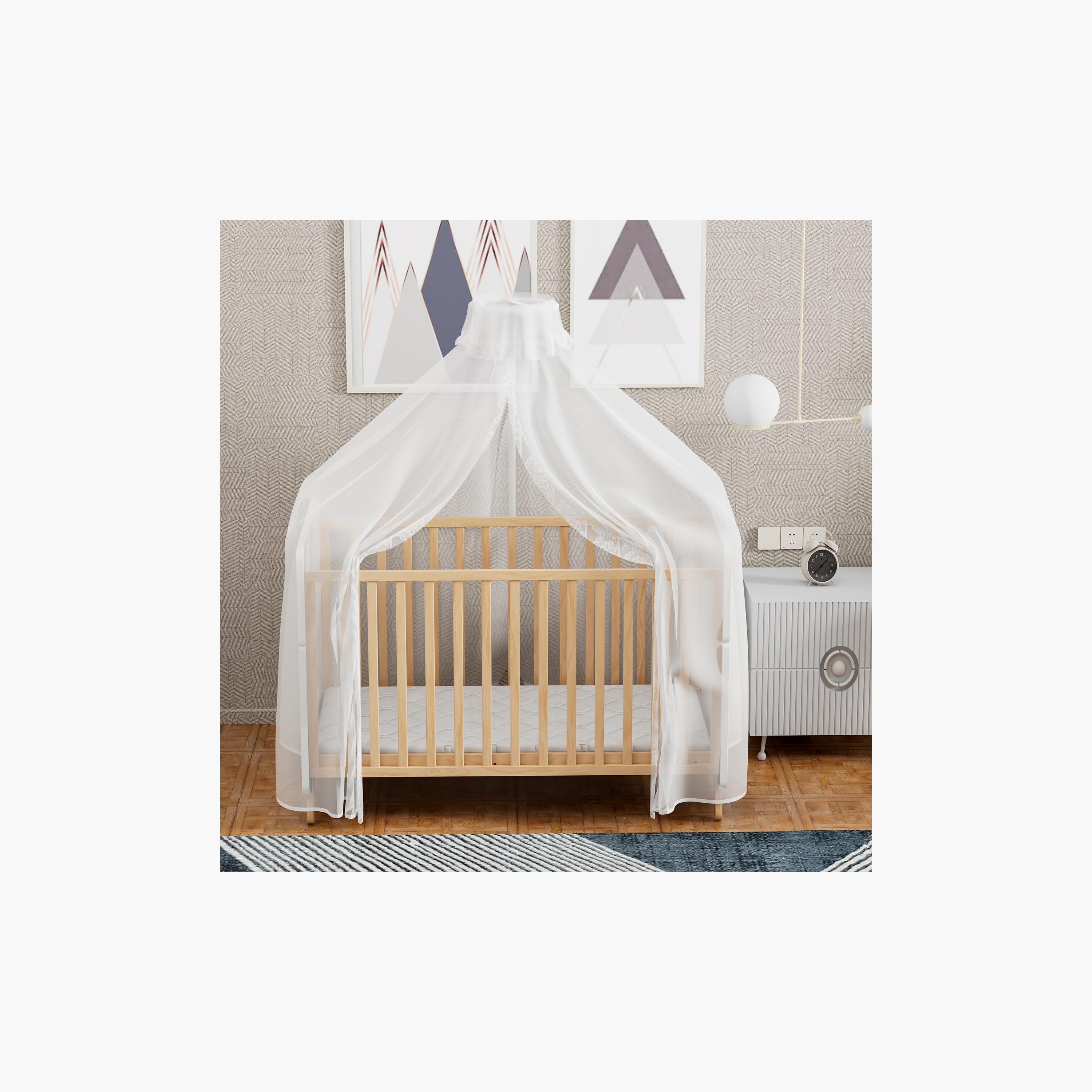 سرير أطفال خشبي قابل للتحويل إلى سرير طفل صغير - أبيض/بني من زرافة-baby-nursery-furniture-cribsandbeds-babycribs-image-13