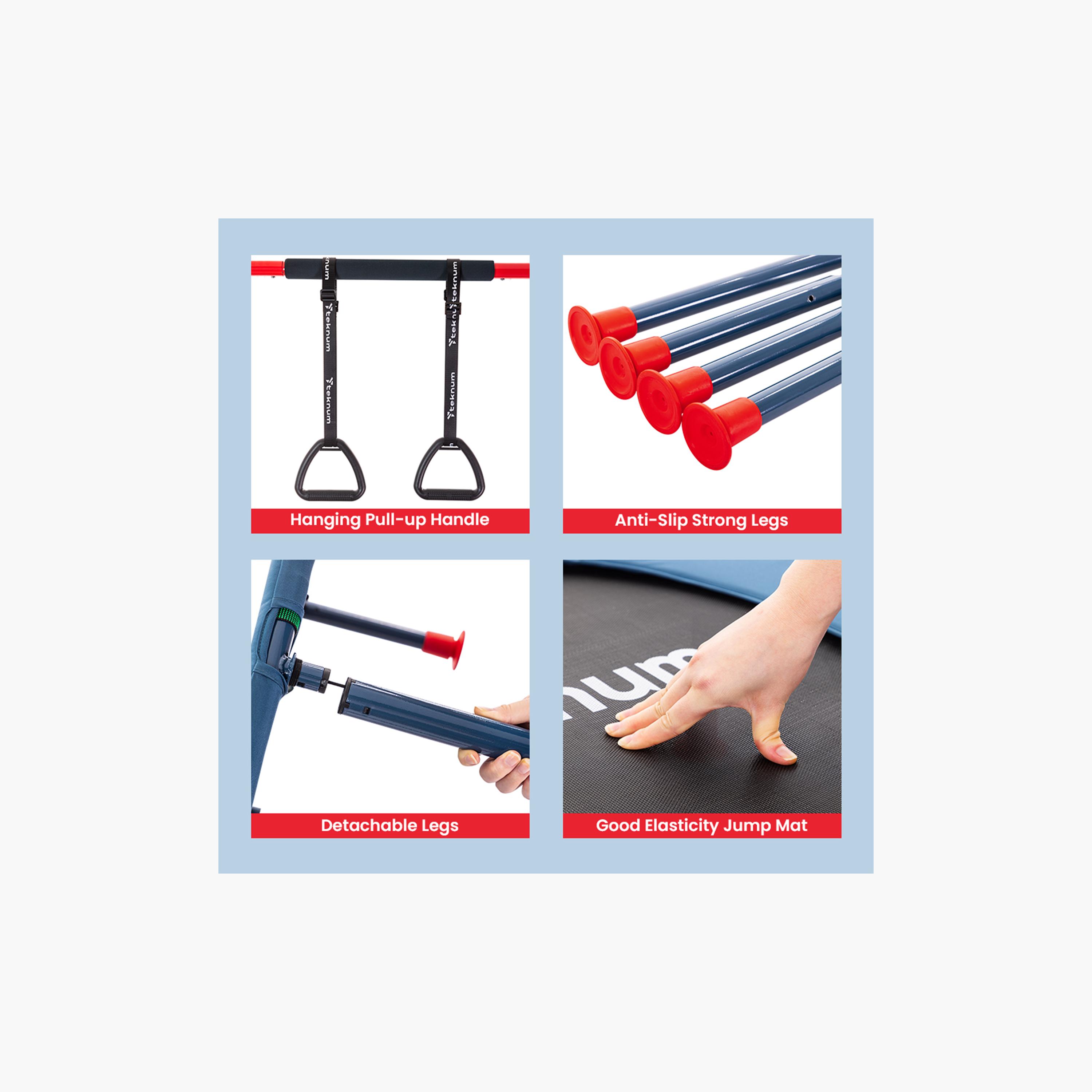 Teknum Trampoline Bounce Pro - Blue-toys-outdoor-playhousesandplayards-image-4