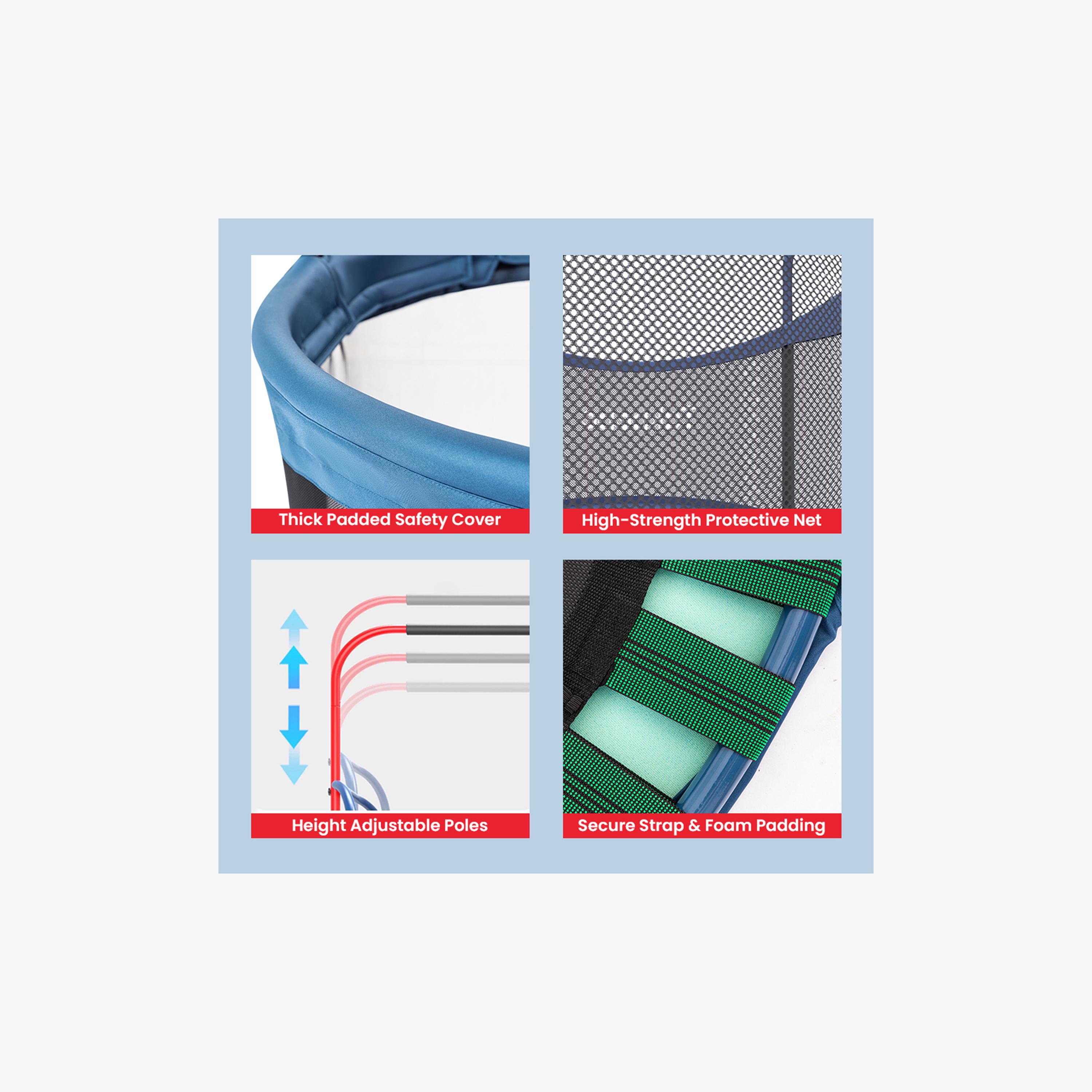 Teknum Trampoline Bounce Pro - Blue-toys-outdoor-playhousesandplayards-image-5