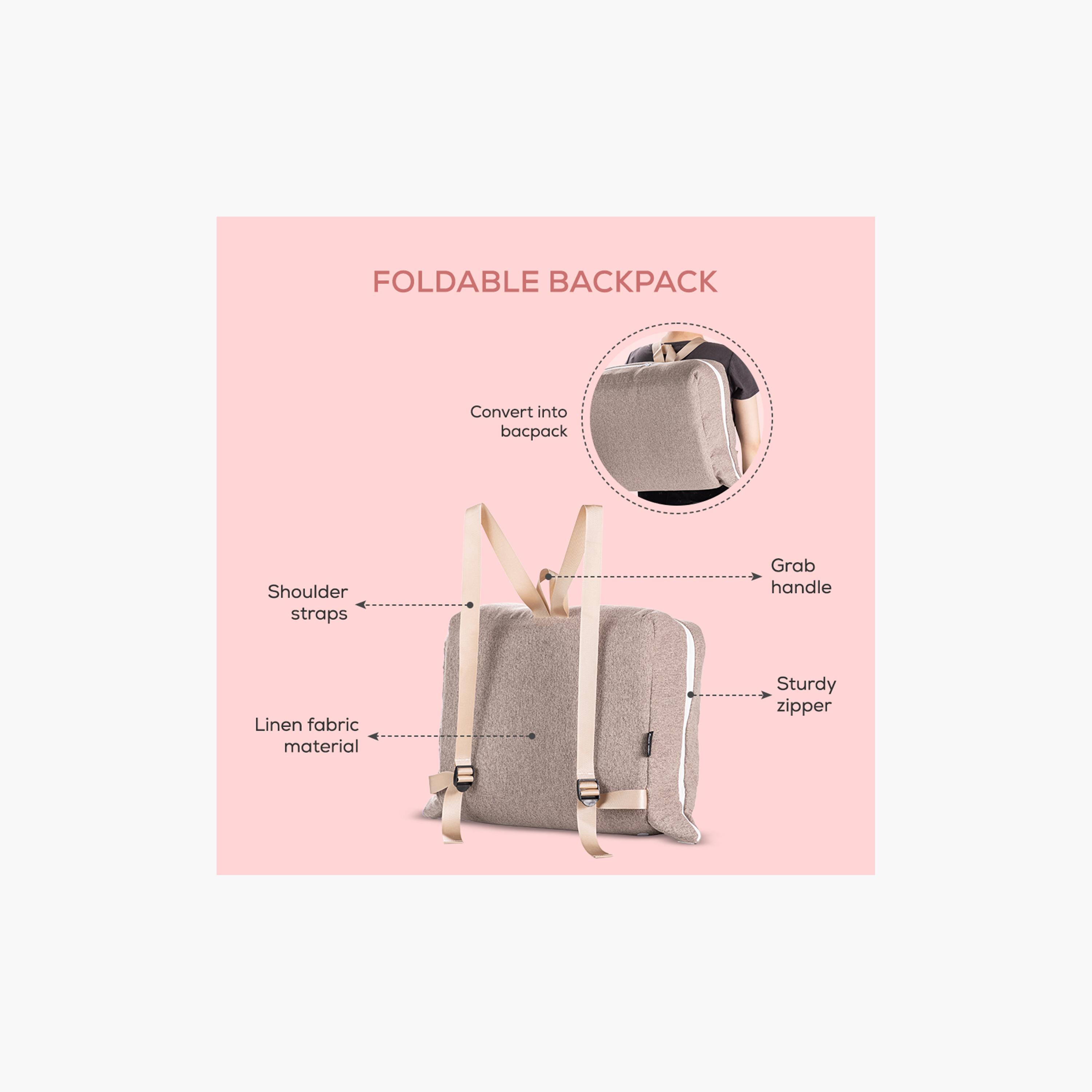 Little Story Portable Baby Nest & Lounger Sleeping Pod - Brown-baby-nursery-furniture-cribsandbeds-bassinets-image-5