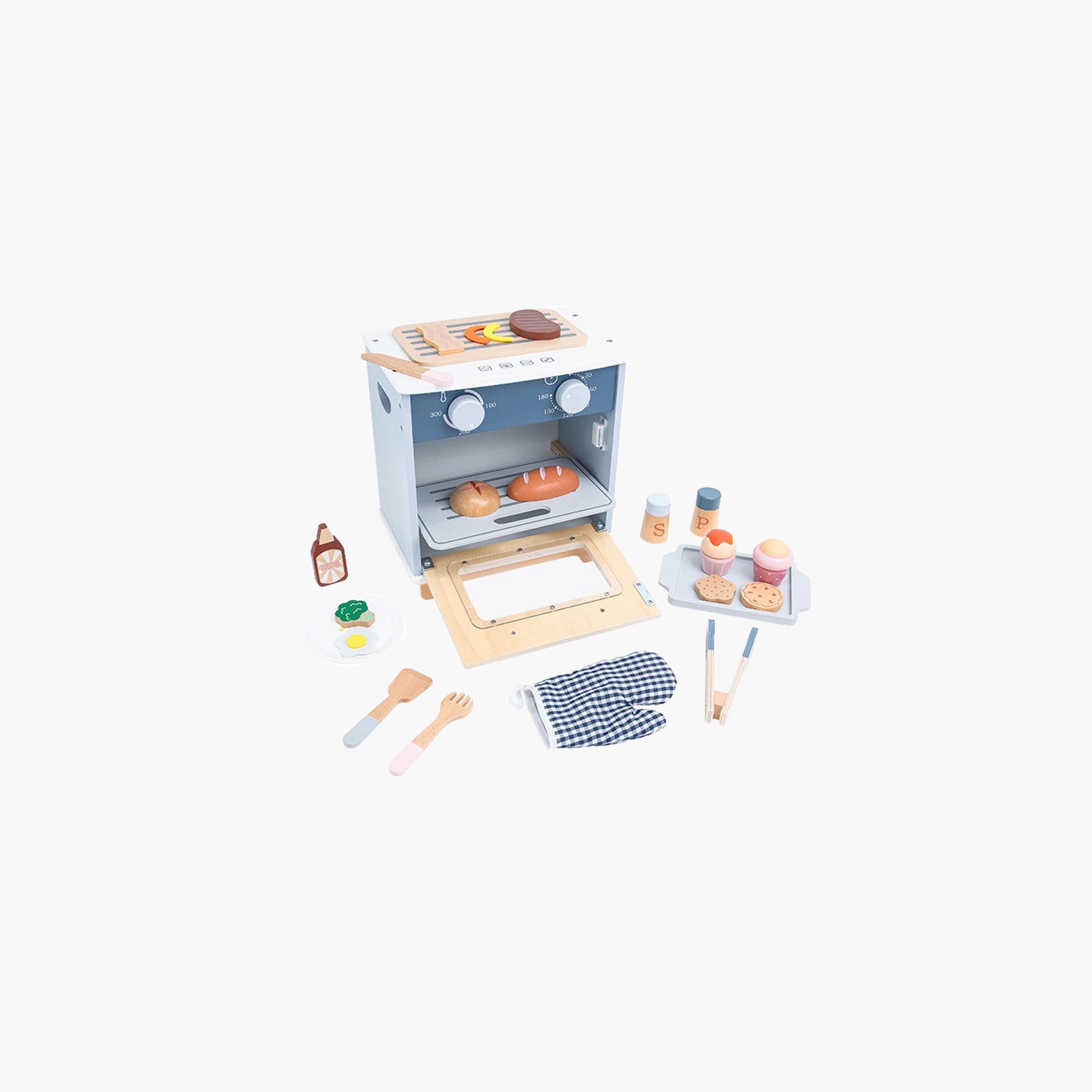 مجموعة لعب تظاهرية لفرن خشبي من ليتل أنجل-toys-roleplay-kitchensets-image-1