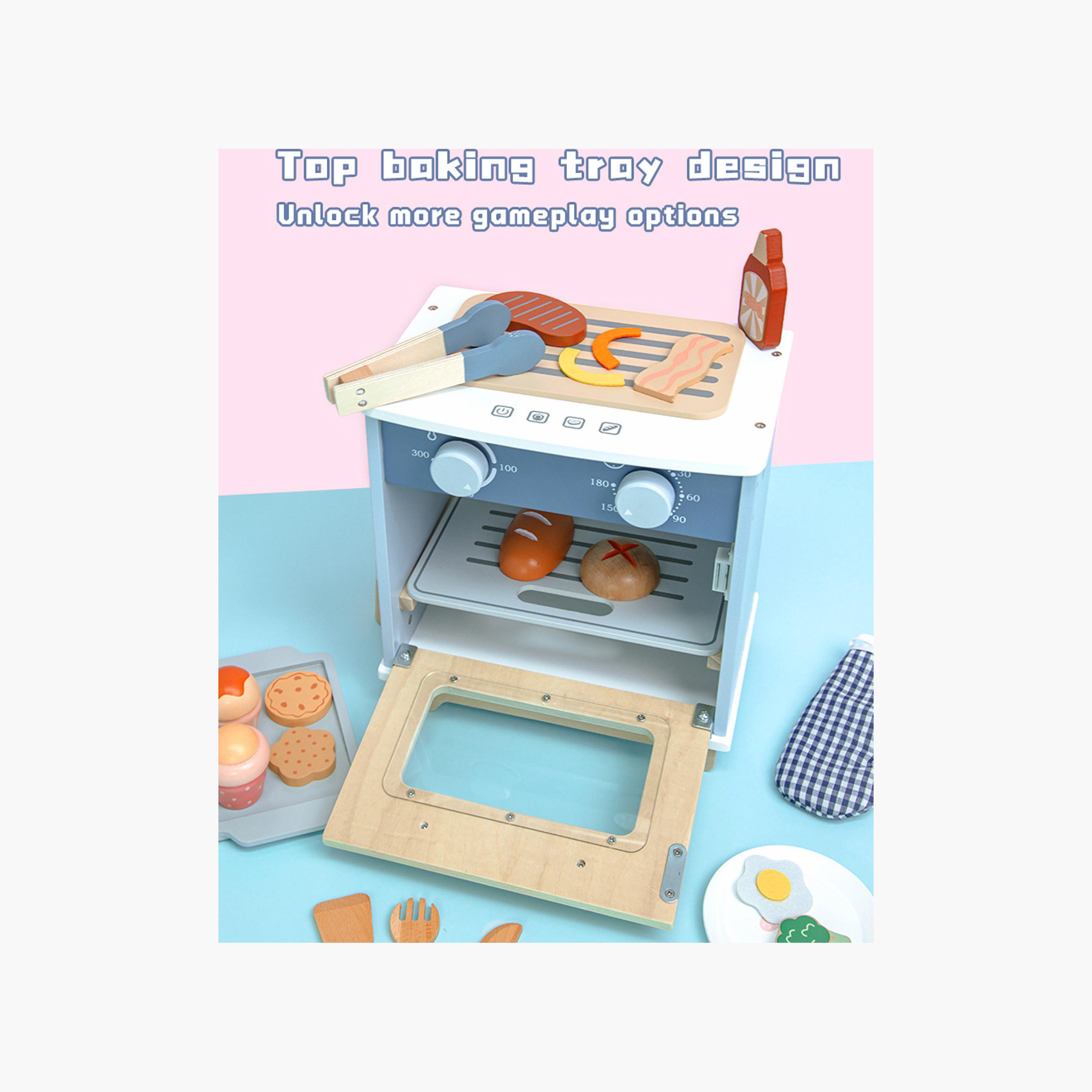 مجموعة لعب تظاهرية لفرن خشبي من ليتل أنجل-toys-roleplay-kitchensets-image-2