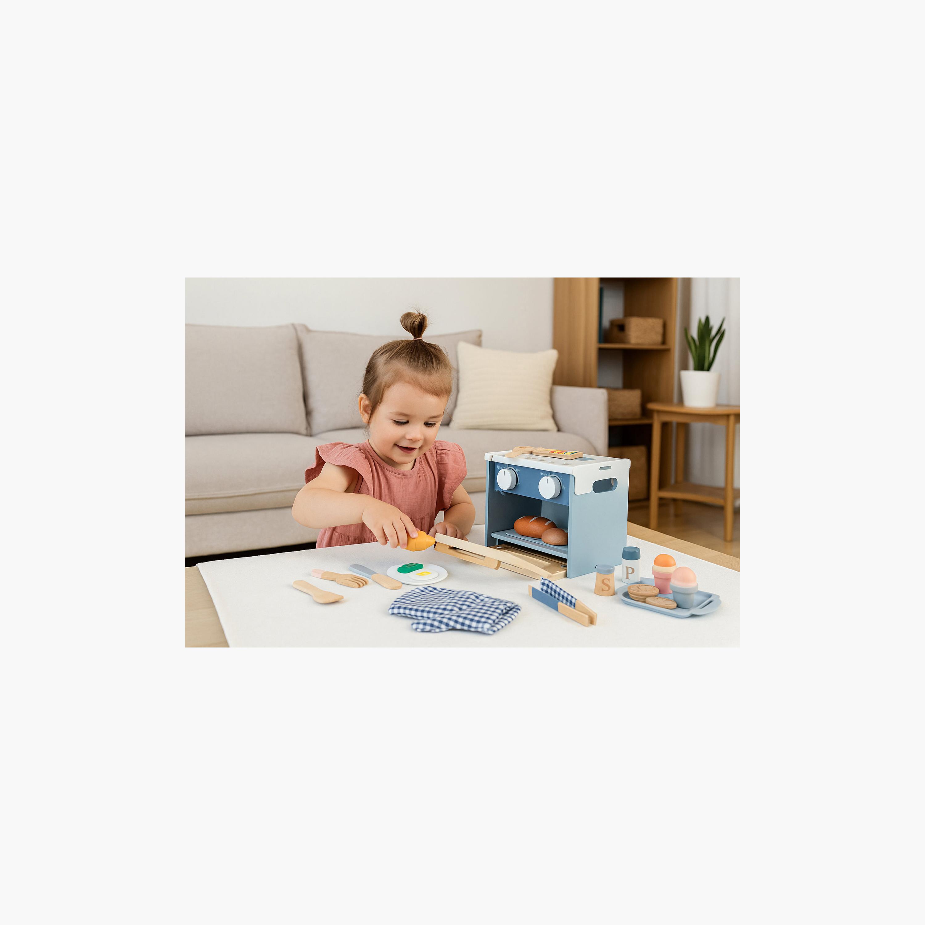 مجموعة لعب تظاهرية لفرن خشبي من ليتل أنجل-toys-roleplay-kitchensets-image-3