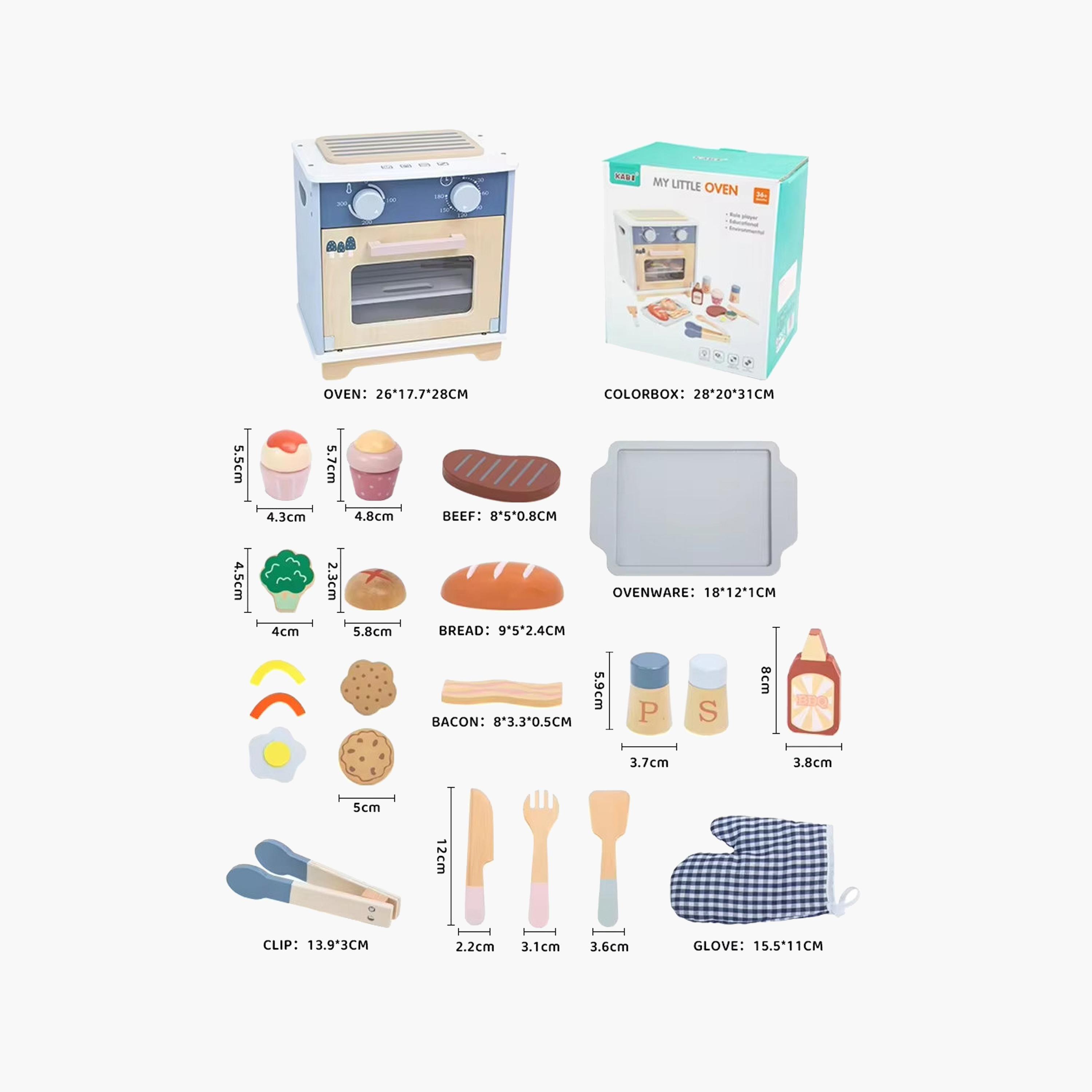 مجموعة لعب تظاهرية لفرن خشبي من ليتل أنجل-toys-roleplay-kitchensets-image-5