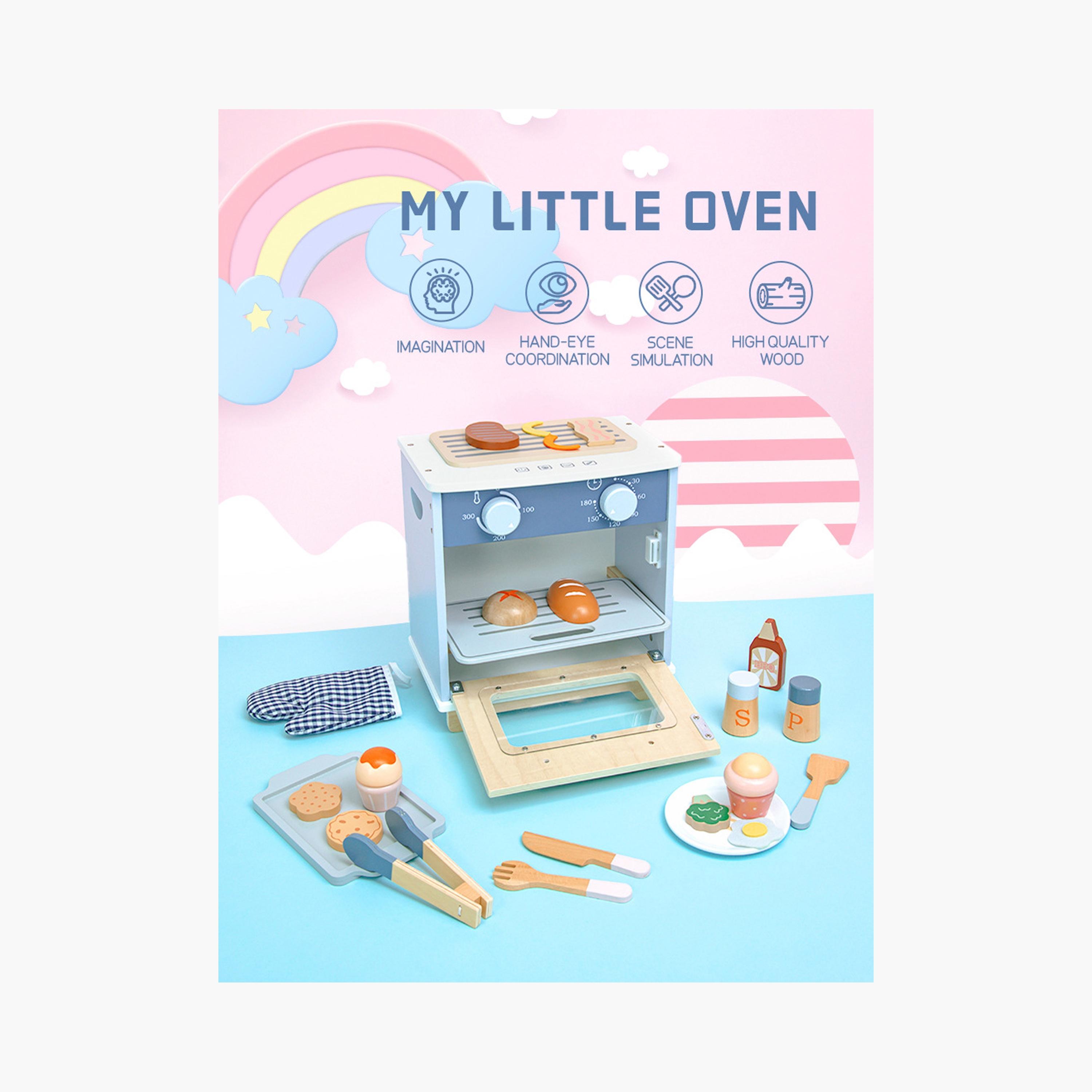 مجموعة لعب تظاهرية لفرن خشبي من ليتل أنجل-toys-roleplay-kitchensets-image-7