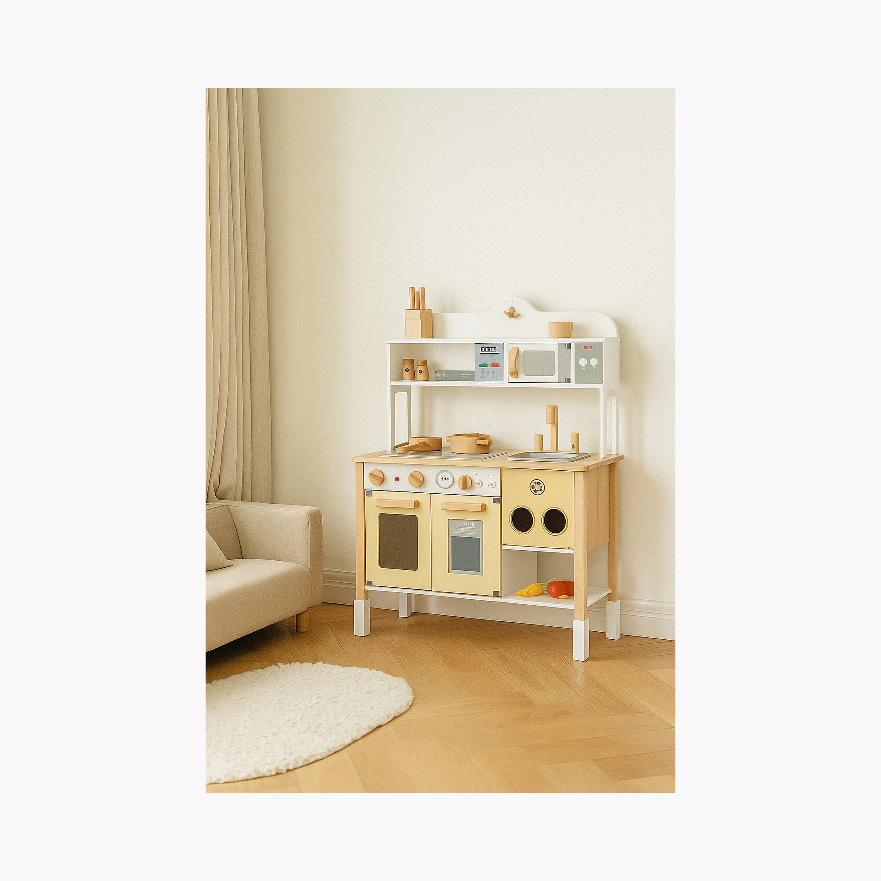 Little Angel Wooden Kitchen Pretend Interactive Playset-toys-roleplay-kitchensets-image-6
