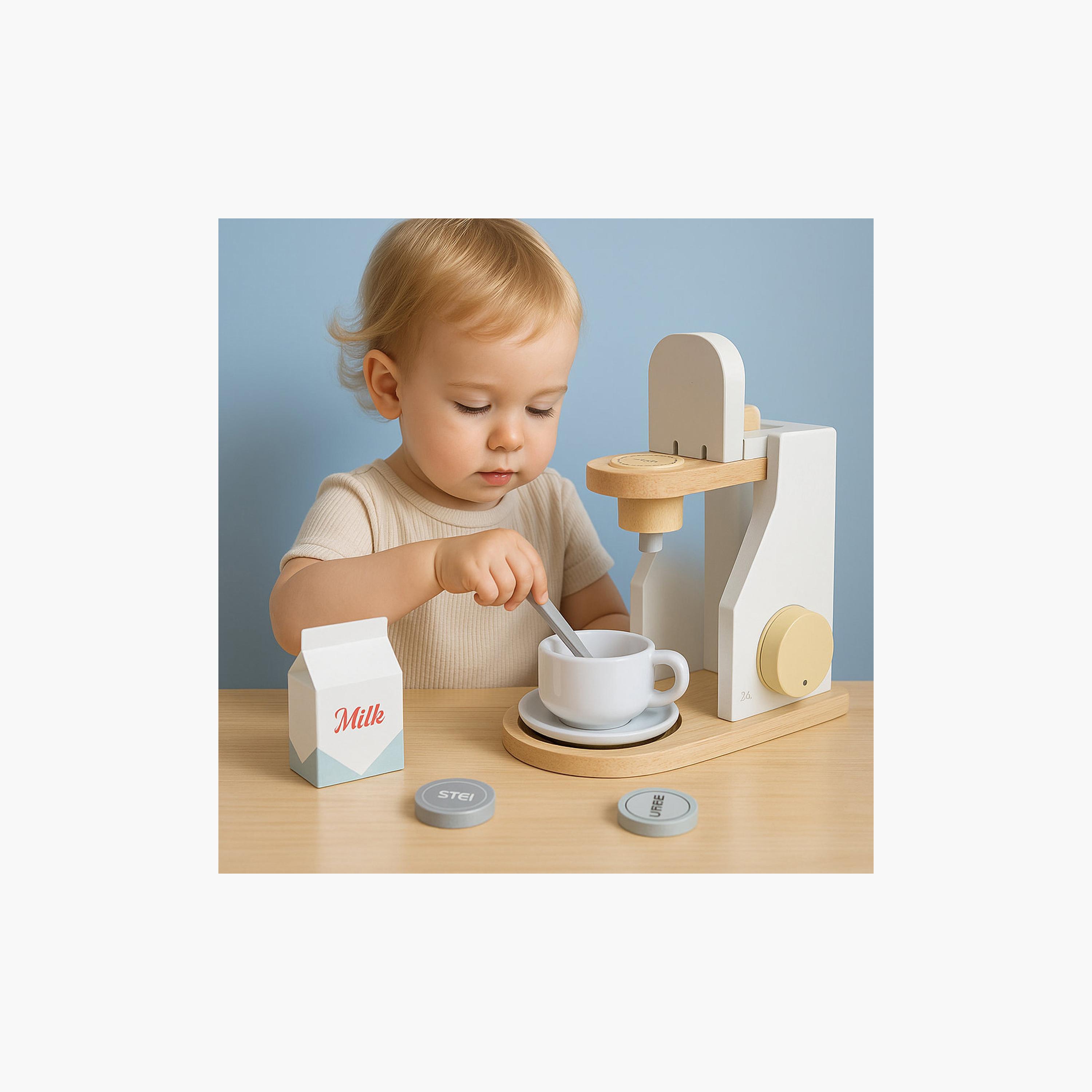 مجموعة لعب صانعة القهوة الخشبية من ليتل أنجل-toys-roleplay-kitchensets-image-2