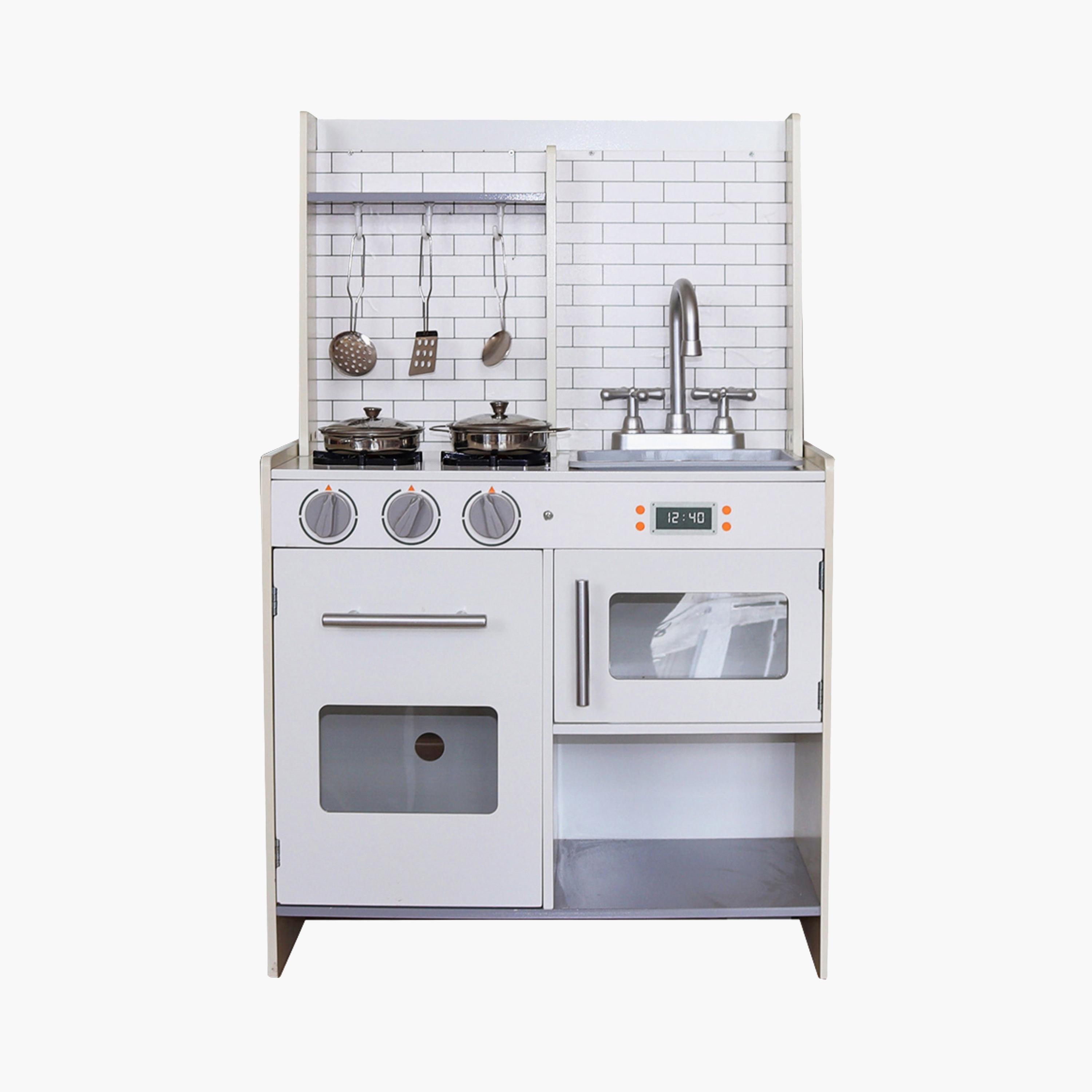مجموعة ألعاب مطبخ خشبي من ليتل أنجل - أبيض-toys-roleplay-kitchensets-image-1