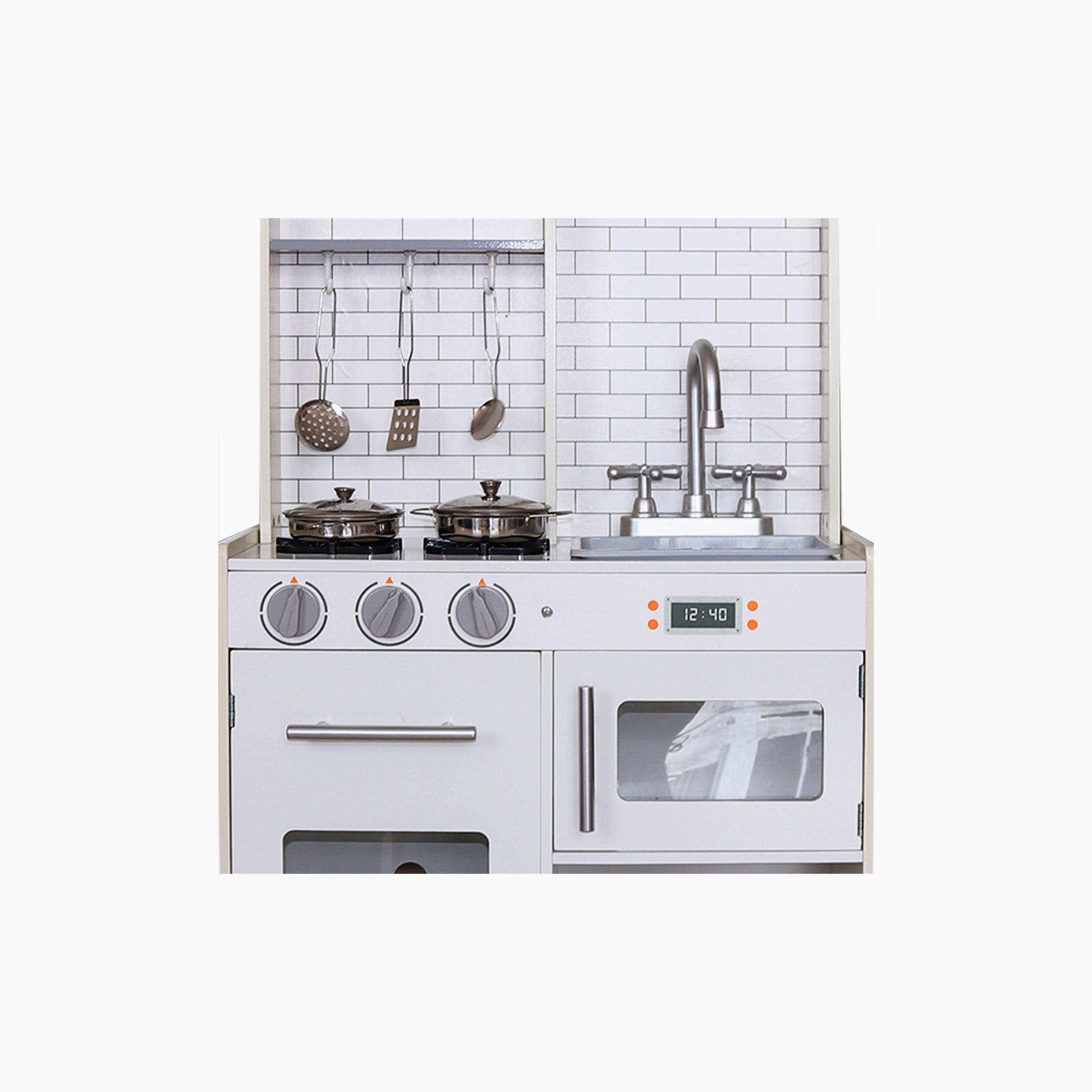 مجموعة ألعاب مطبخ خشبي من ليتل أنجل - أبيض-toys-roleplay-kitchensets-image-2