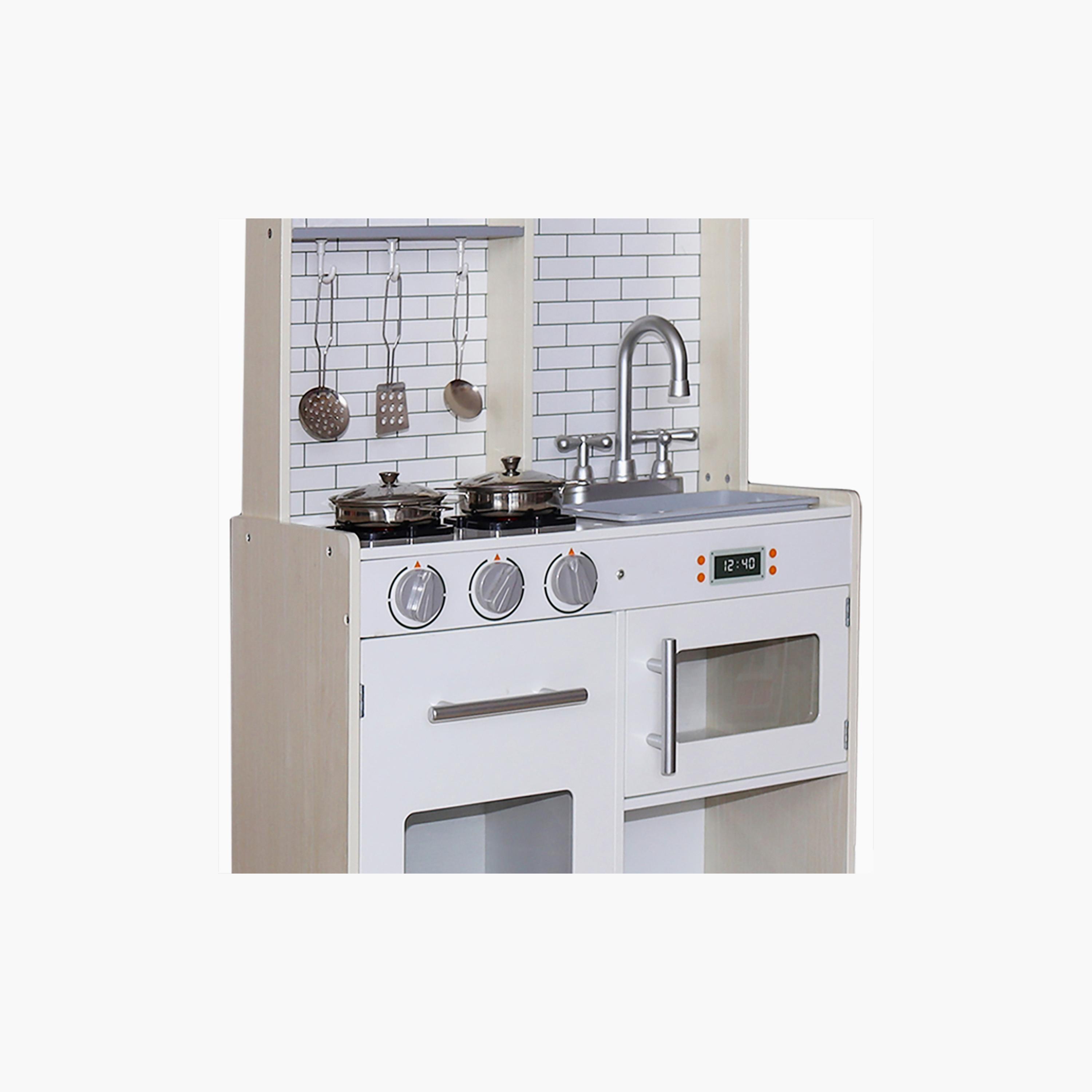 مجموعة ألعاب مطبخ خشبي من ليتل أنجل - أبيض-toys-roleplay-kitchensets-image-4