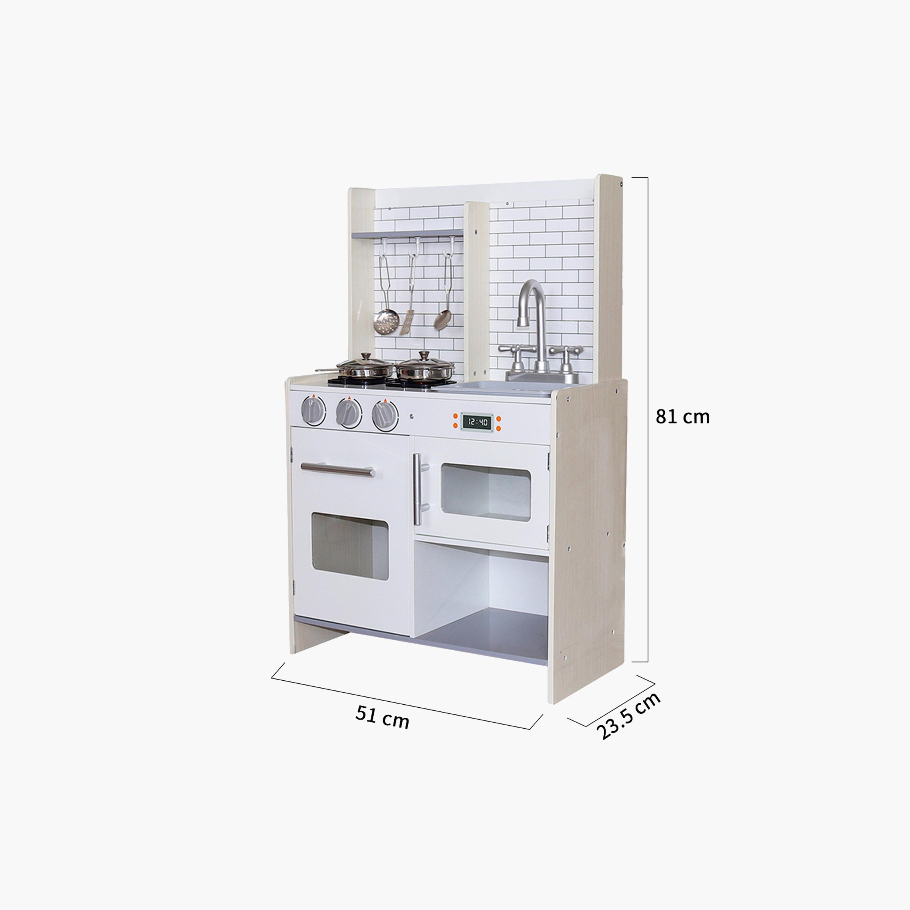 مجموعة ألعاب مطبخ خشبي من ليتل أنجل - أبيض-toys-roleplay-kitchensets-image-5