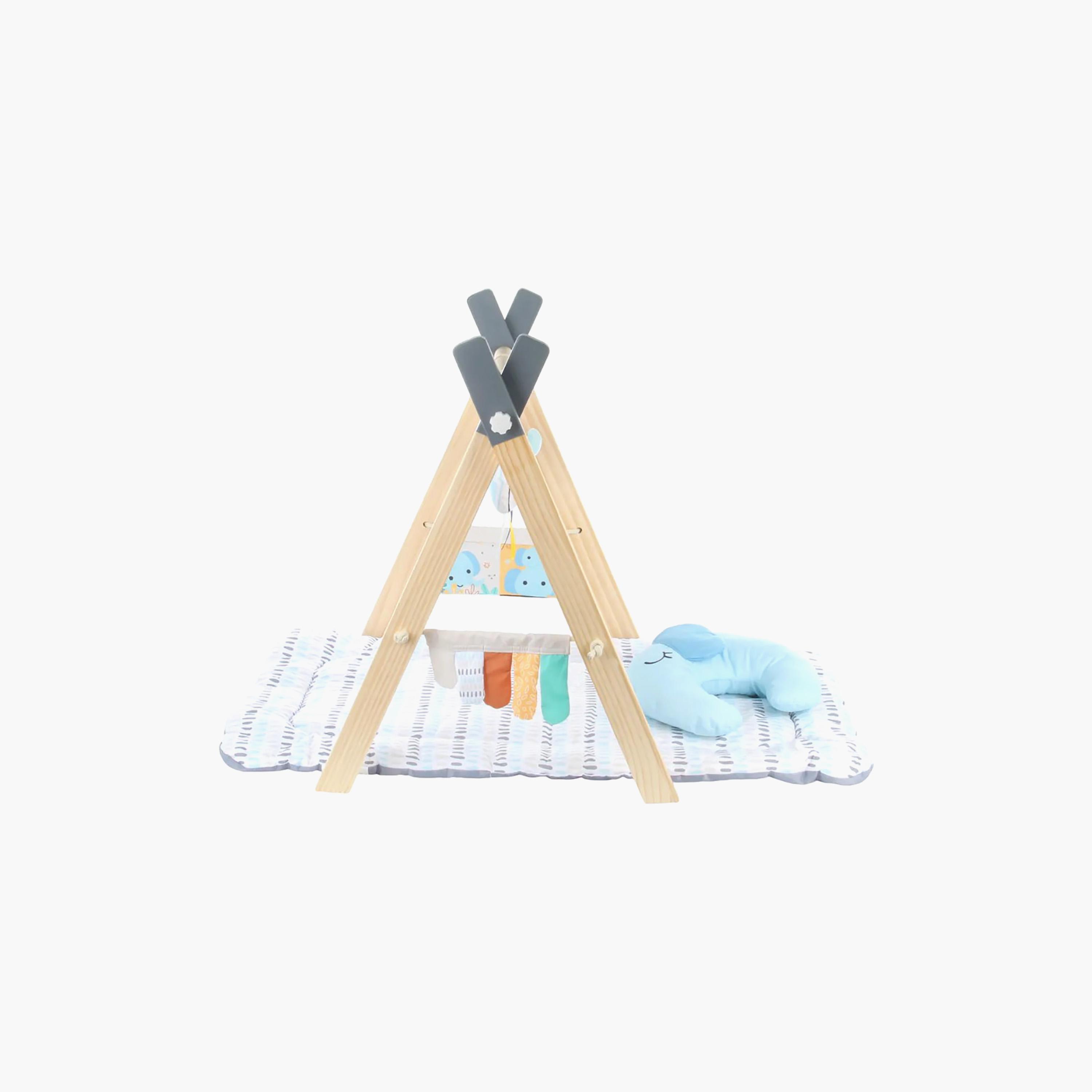 Konig Kids Wooden Play Gym with Mat, Pillow & Hanging Toys-baby-infantactivity-playgyms-image-7