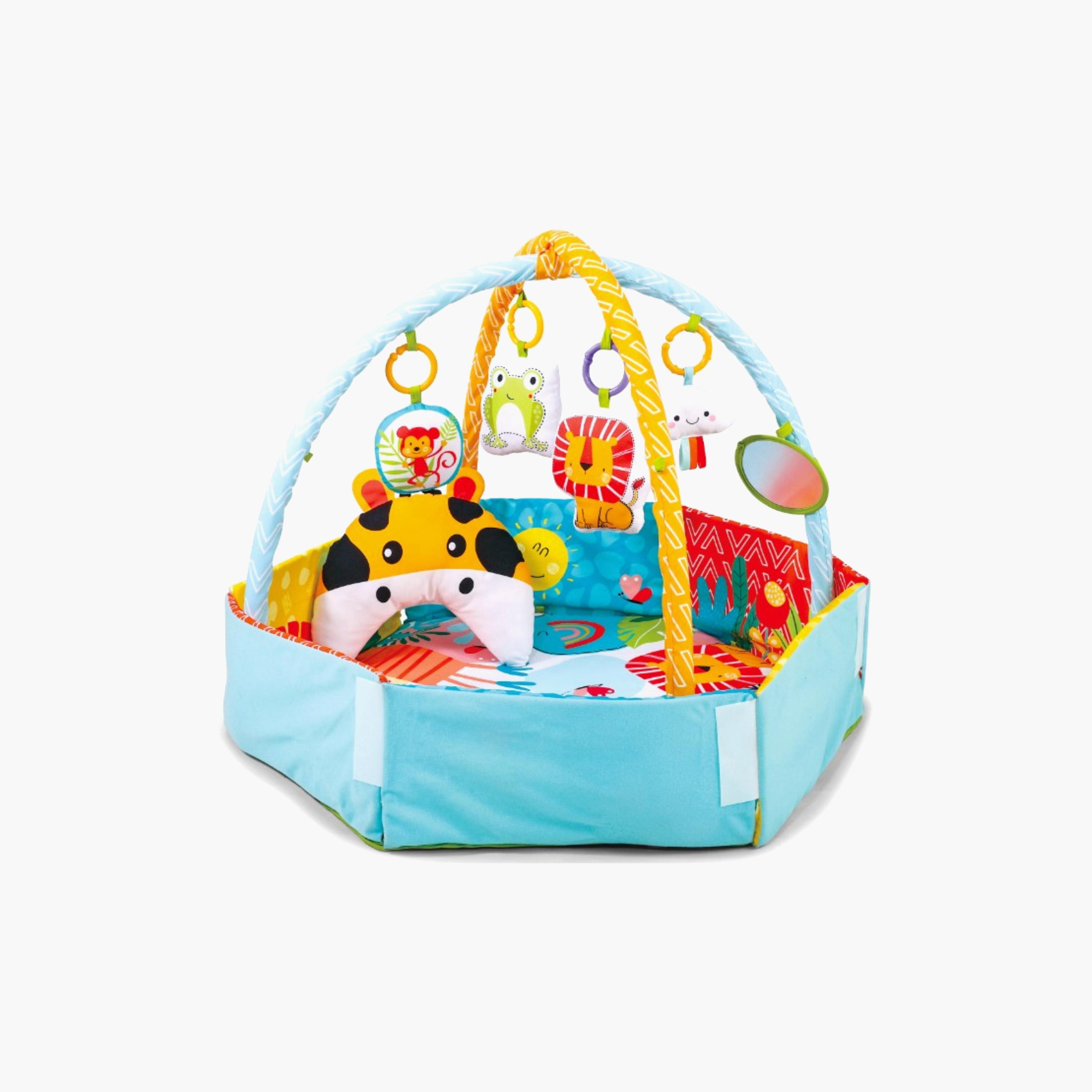 Konig Kids Play Gym with Side Walls, Pillow & 5-Piece Activity Toys-baby-infantactivity-playgyms-image-1
