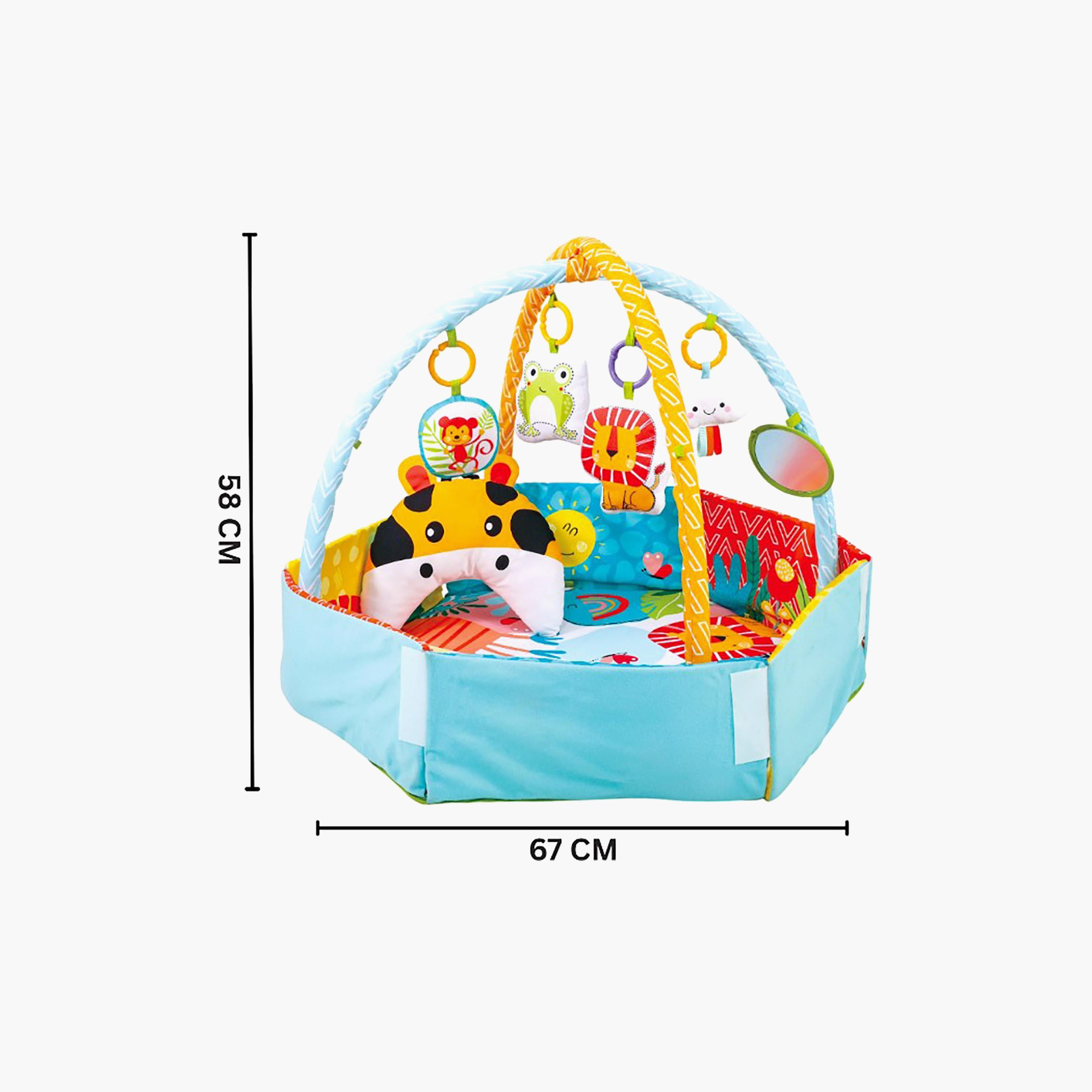 Konig Kids Play Gym with Side Walls, Pillow & 5-Piece Activity Toys-baby-infantactivity-playgyms-image-4