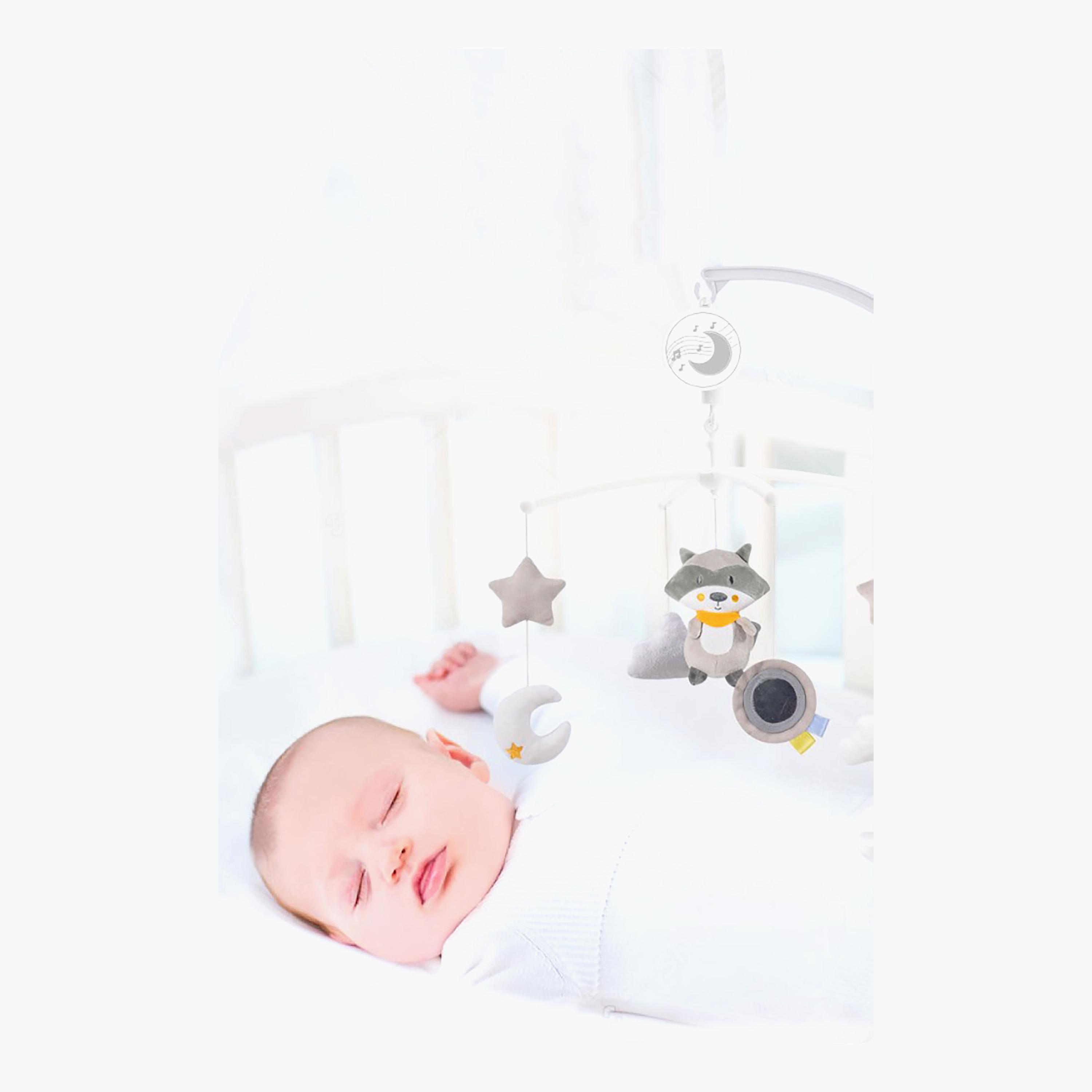 Konig Kids Musical Mobile Crib Plush Hanging Toy - Racoon-toys-babyandtoddlertoys-cribtoys-image-2