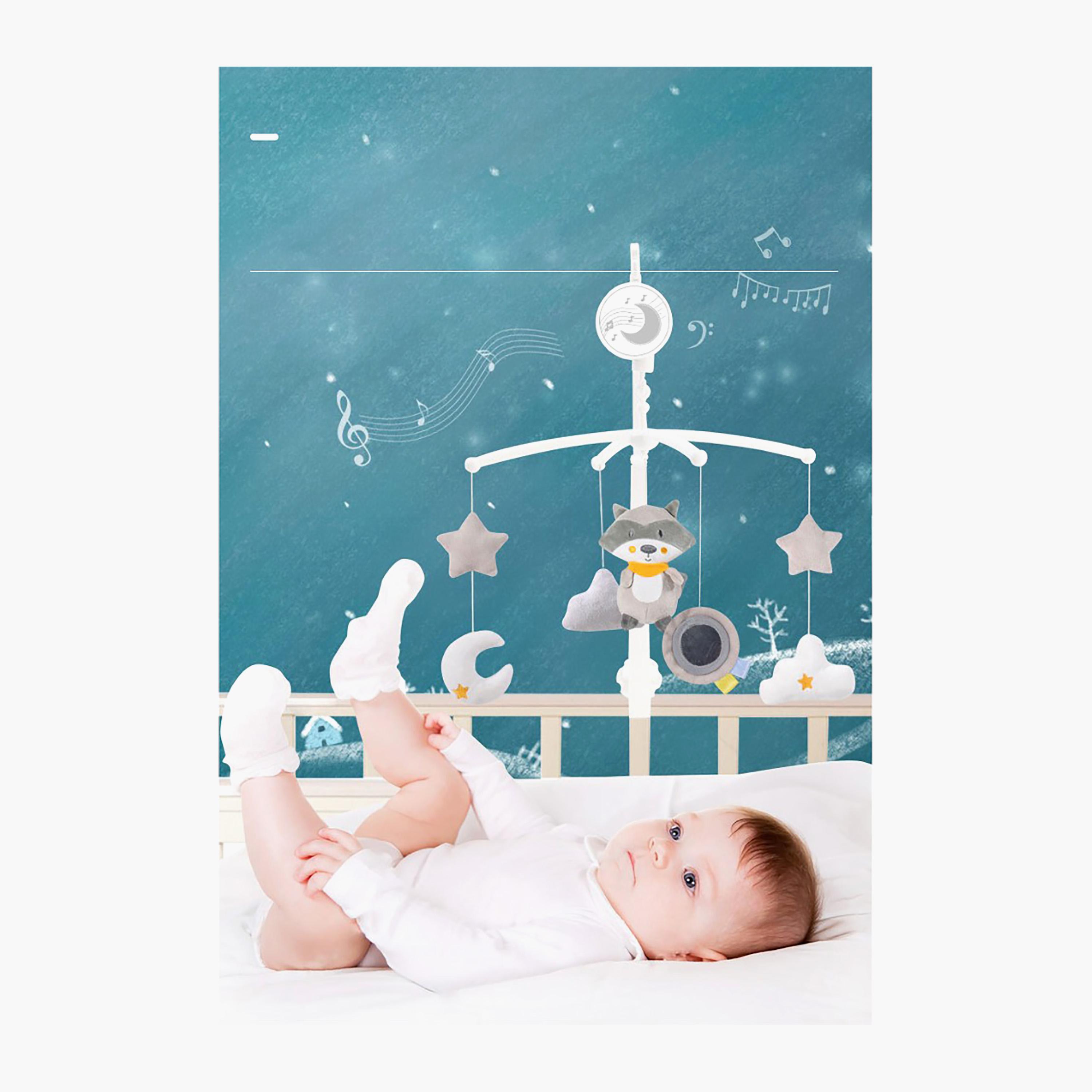 Konig Kids Musical Mobile Crib Plush Hanging Toy - Racoon-toys-babyandtoddlertoys-cribtoys-image-3