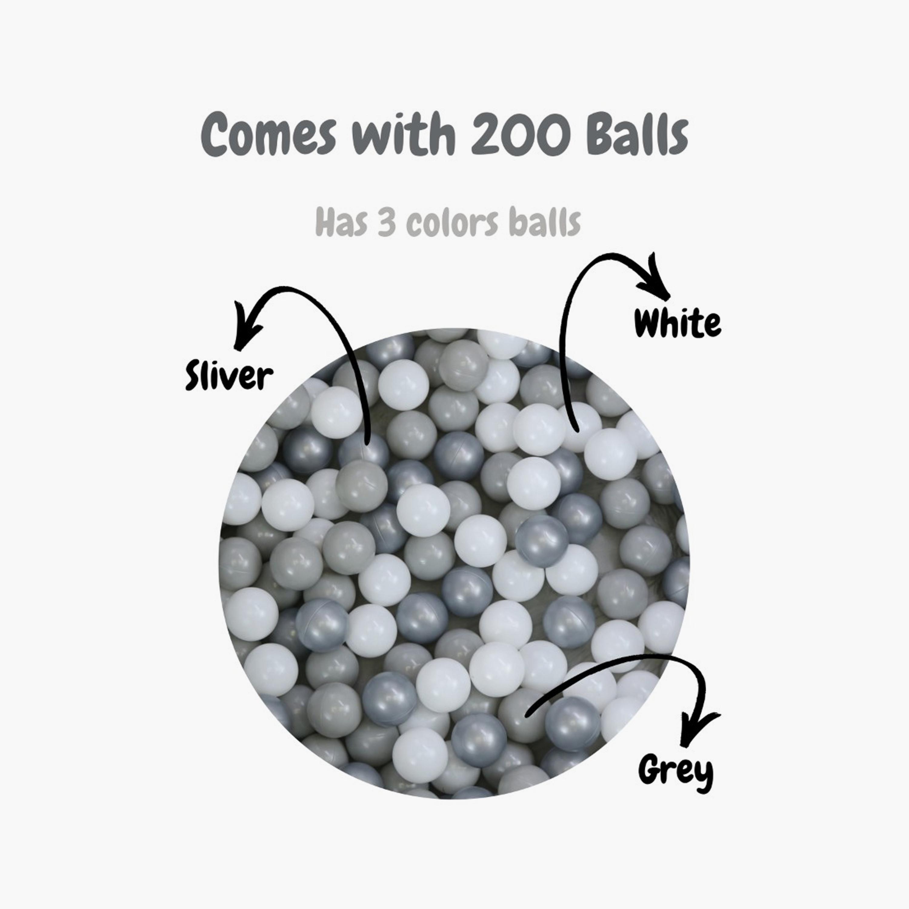 Little Angel Soft Foam Ball Pit with 200 Balls - Flower Shape-baby-infantactivity-playpensandplaymats-image-5