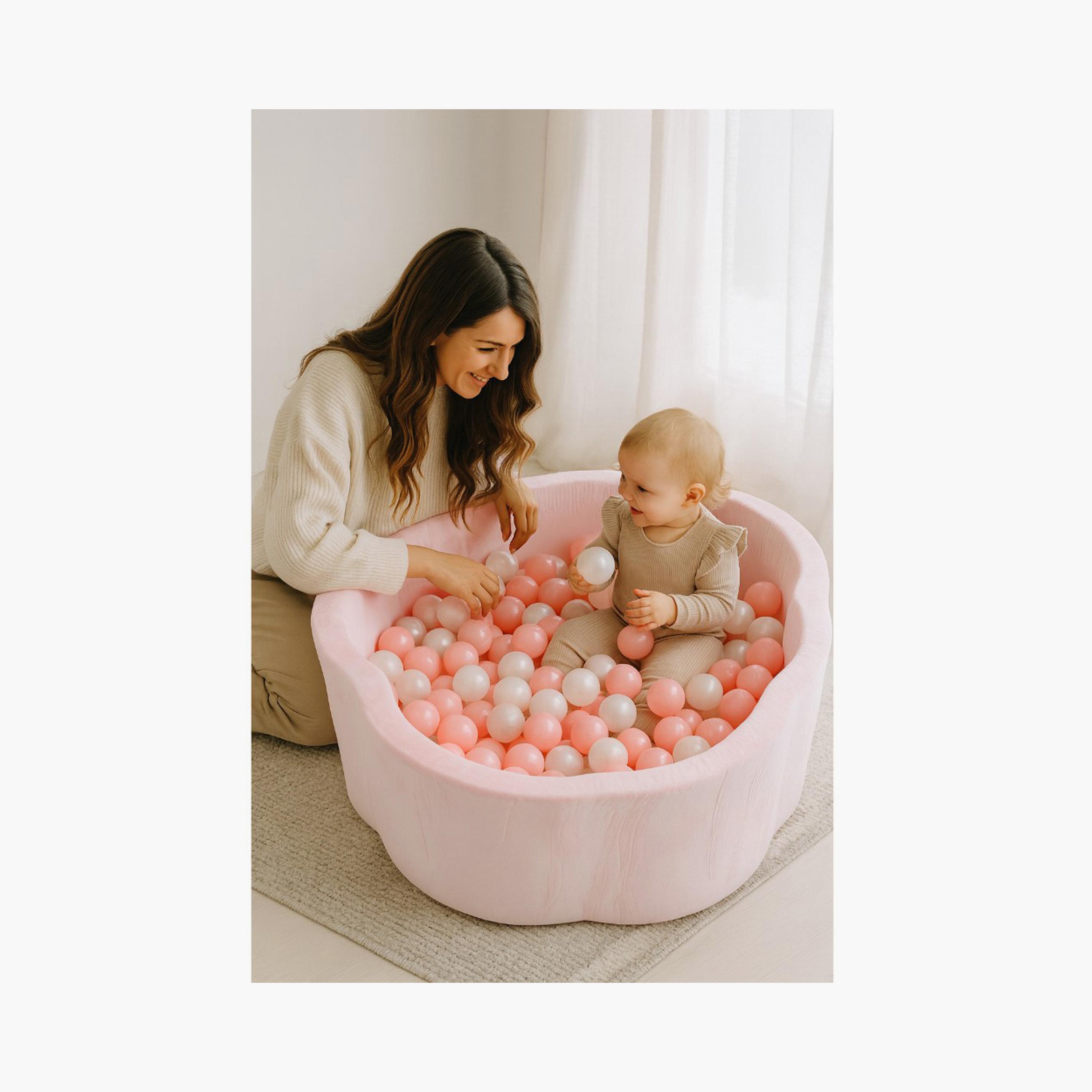 Little Angel Soft Foam Ball Pit with 200 Balls - Flower Shape-baby-infantactivity-playpensandplaymats-image-2