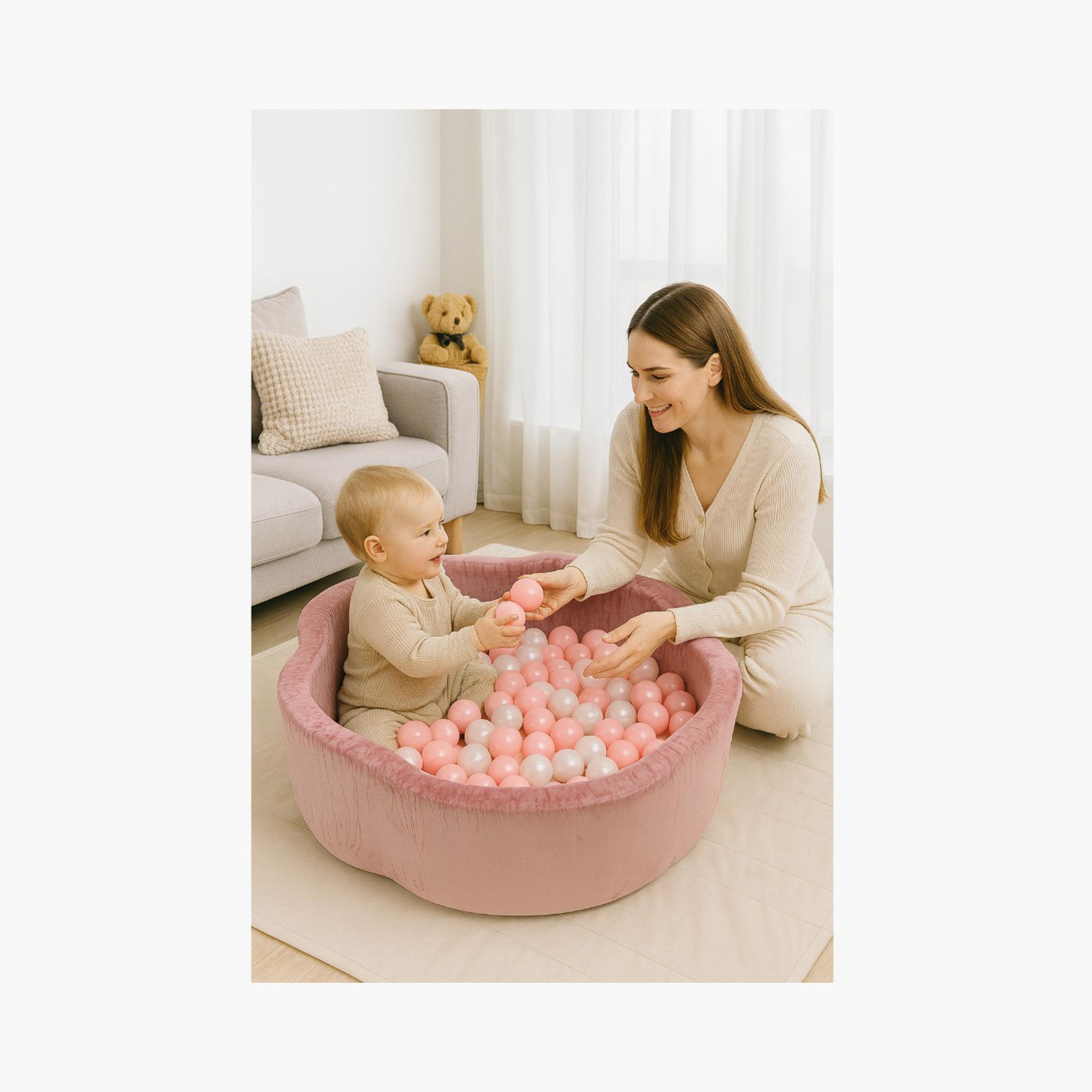 Little Angel Soft Foam Ball Pit with 200 Balls - Flower Shape-baby-infantactivity-playpensandplaymats-image-2
