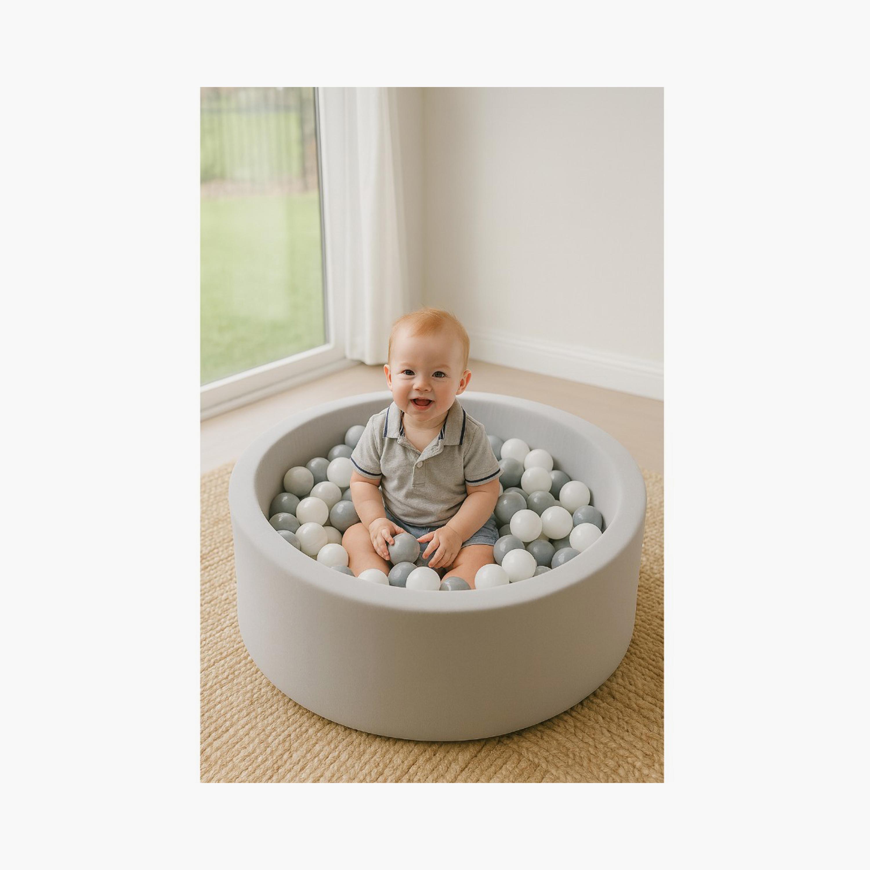 حوض كرات فوم ناعم مع 200 كرة من ليتل أنجل - شكل دائري-baby-infantactivity-playpensandplaymats-image-2