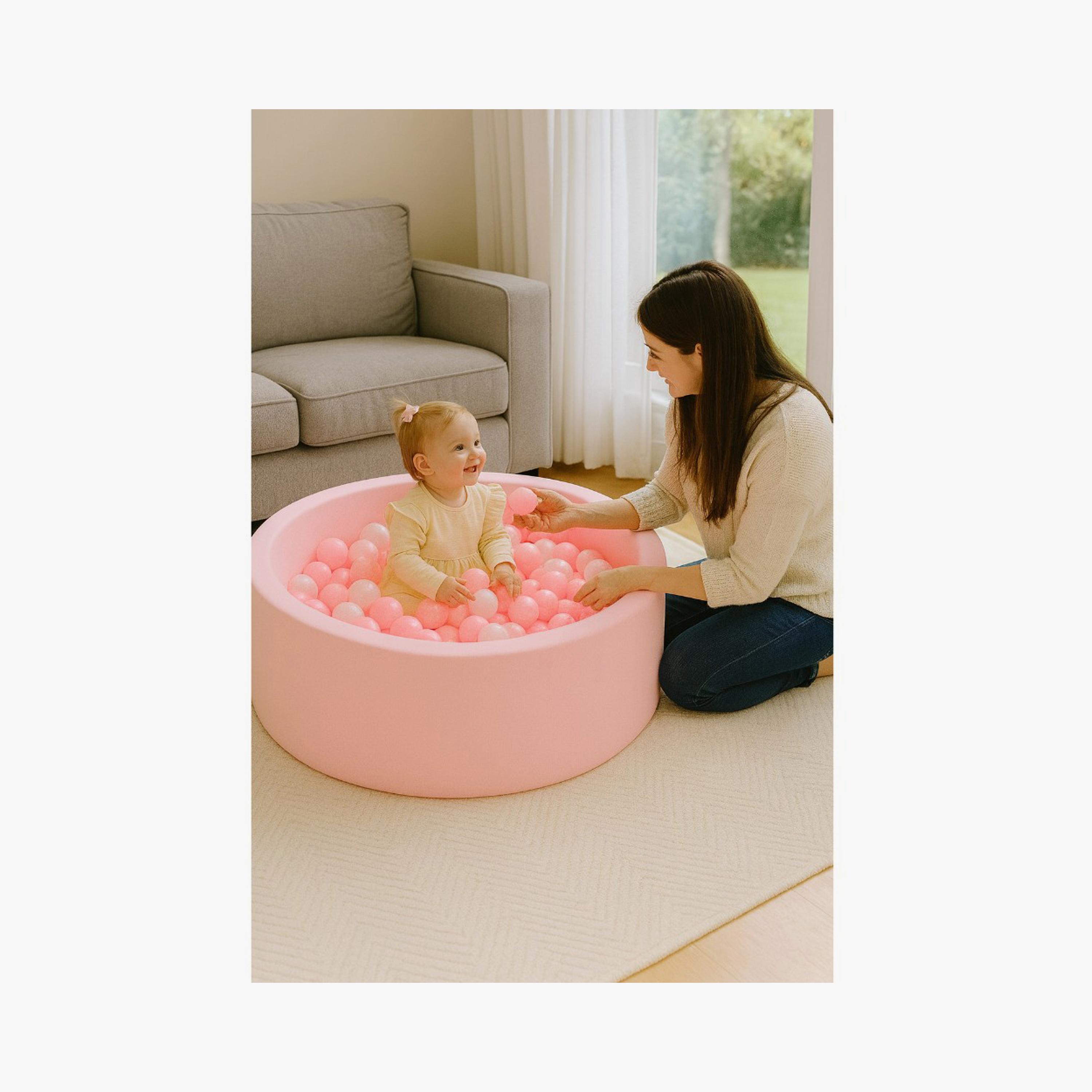 Little Angel Soft Foam Ball Pit with 200 Balls - Round Shape-baby-infantactivity-playpensandplaymats-image-2