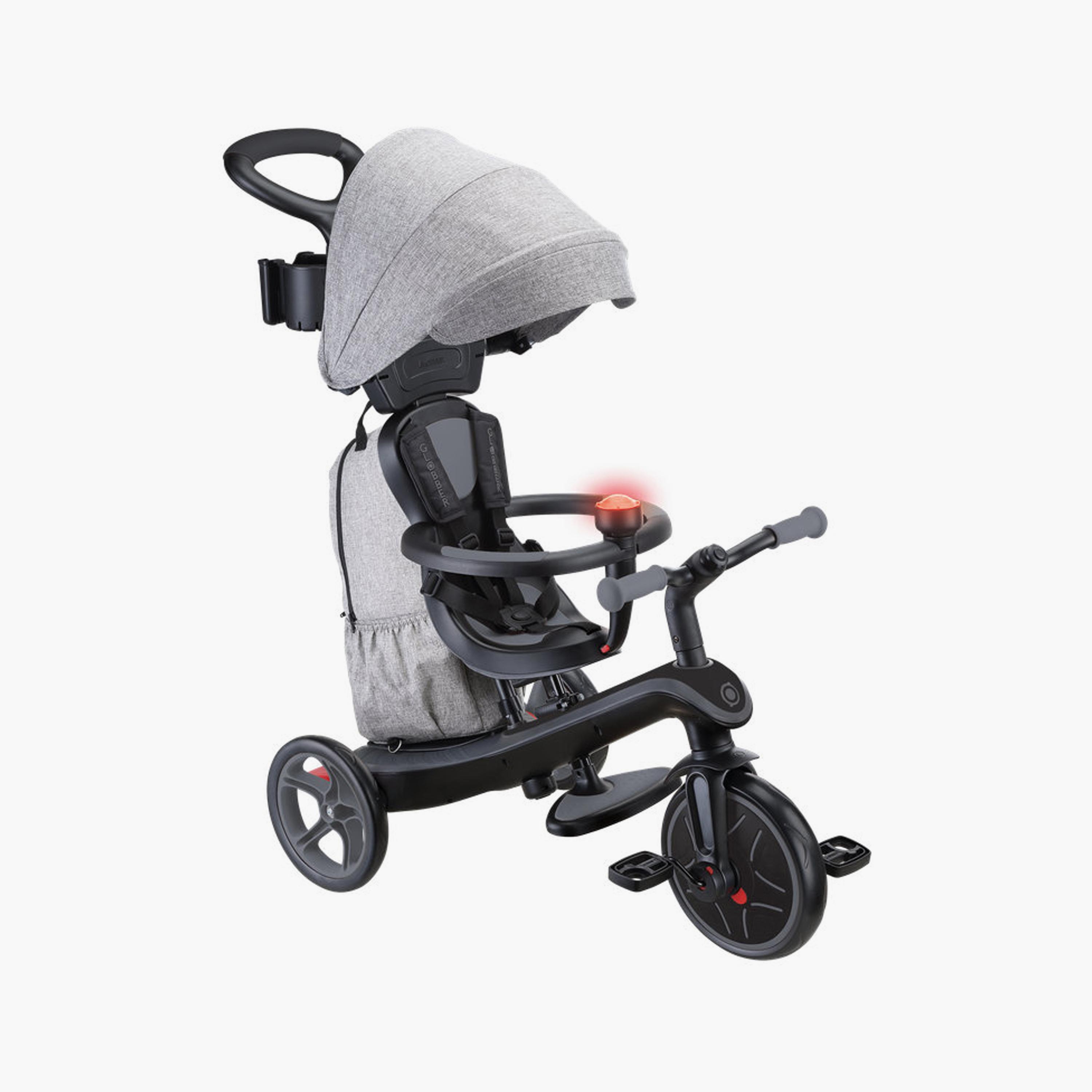 Globber Explorer Deluxe 4-in-1 Convertible Trike - Grey-toys-outdoor-bikesandrideons-trikes-image-1