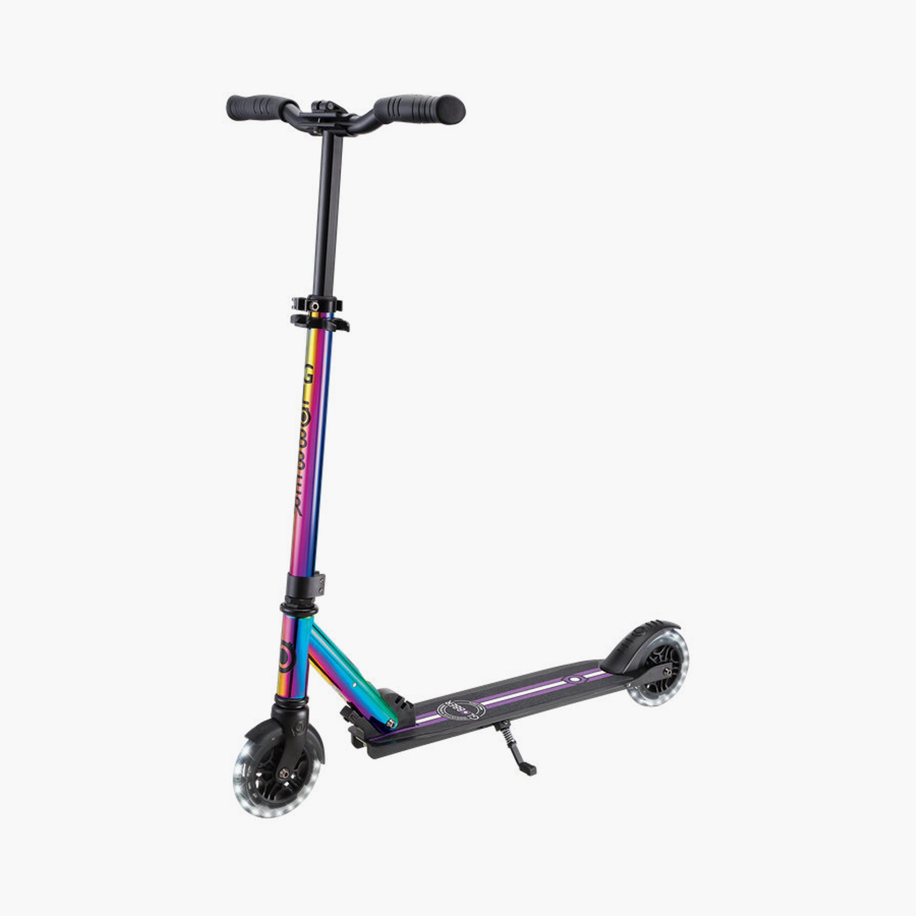 Globber Flow Element Lights Kick Scooter with LED Wheels - Neo-Chrome-toys-outdoor-scooters-image-1