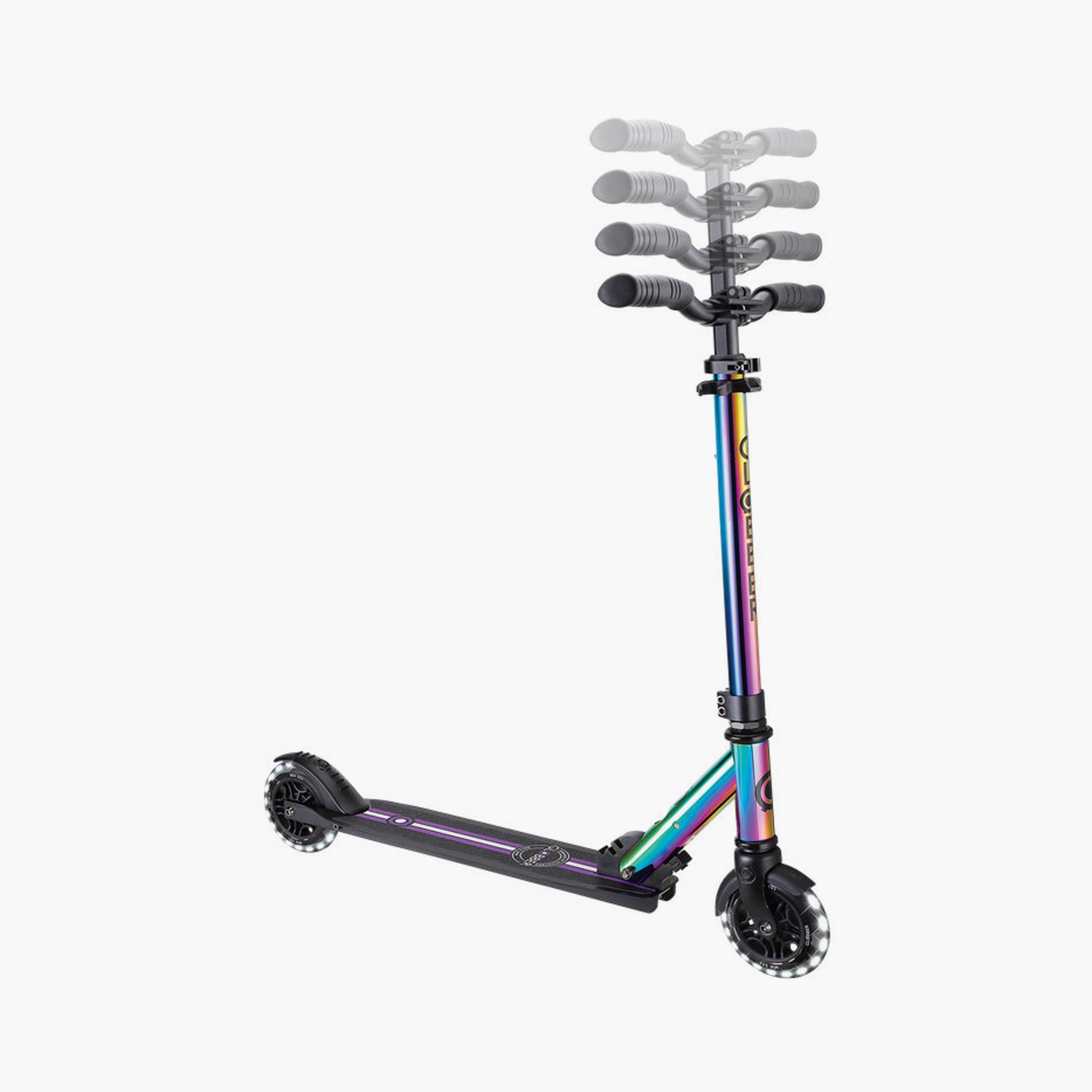 Globber Flow Element Lights Kick Scooter with LED Wheels - Neo-Chrome-toys-outdoor-scooters-image-4