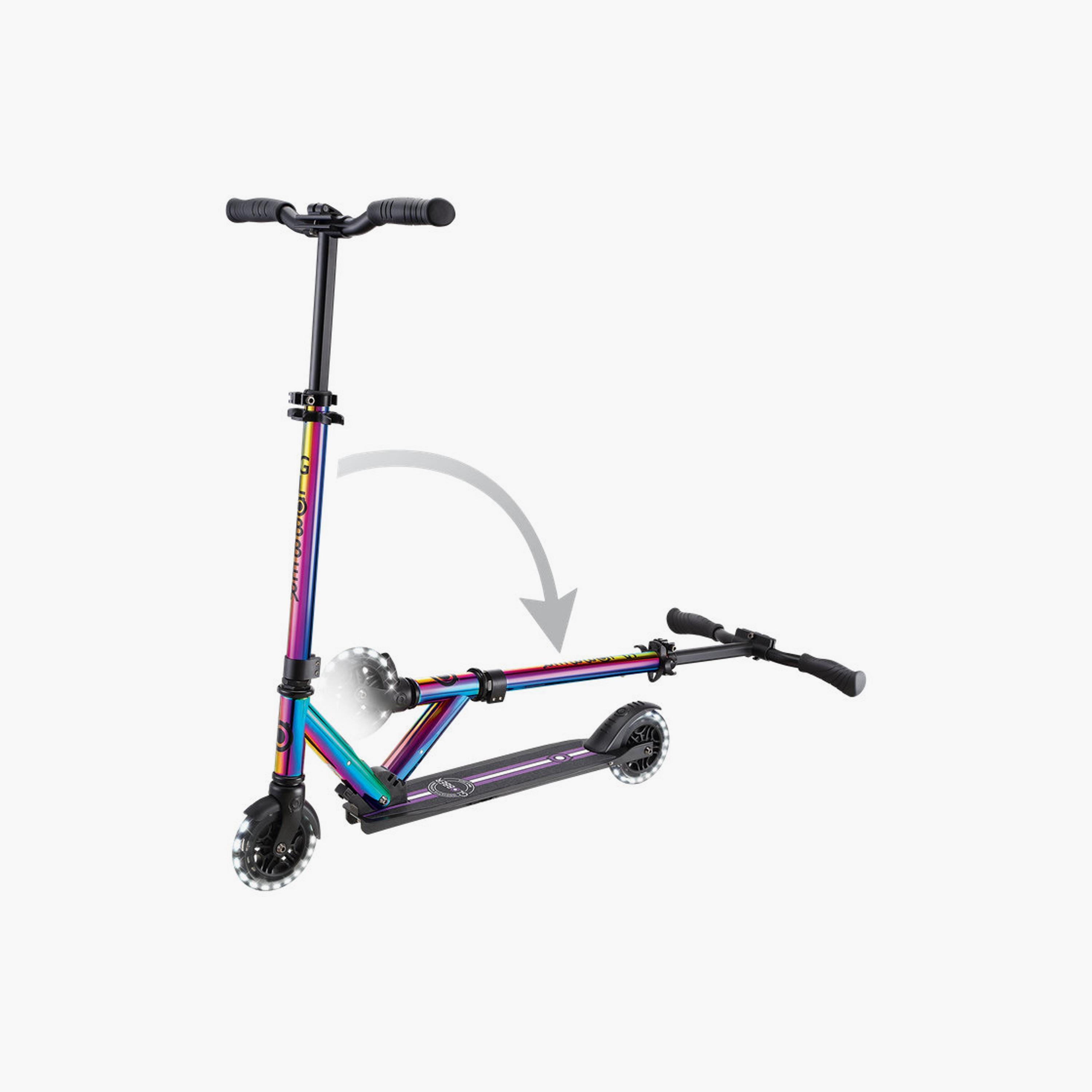 Globber Flow Element Lights Kick Scooter with LED Wheels - Neo-Chrome-toys-outdoor-scooters-image-5