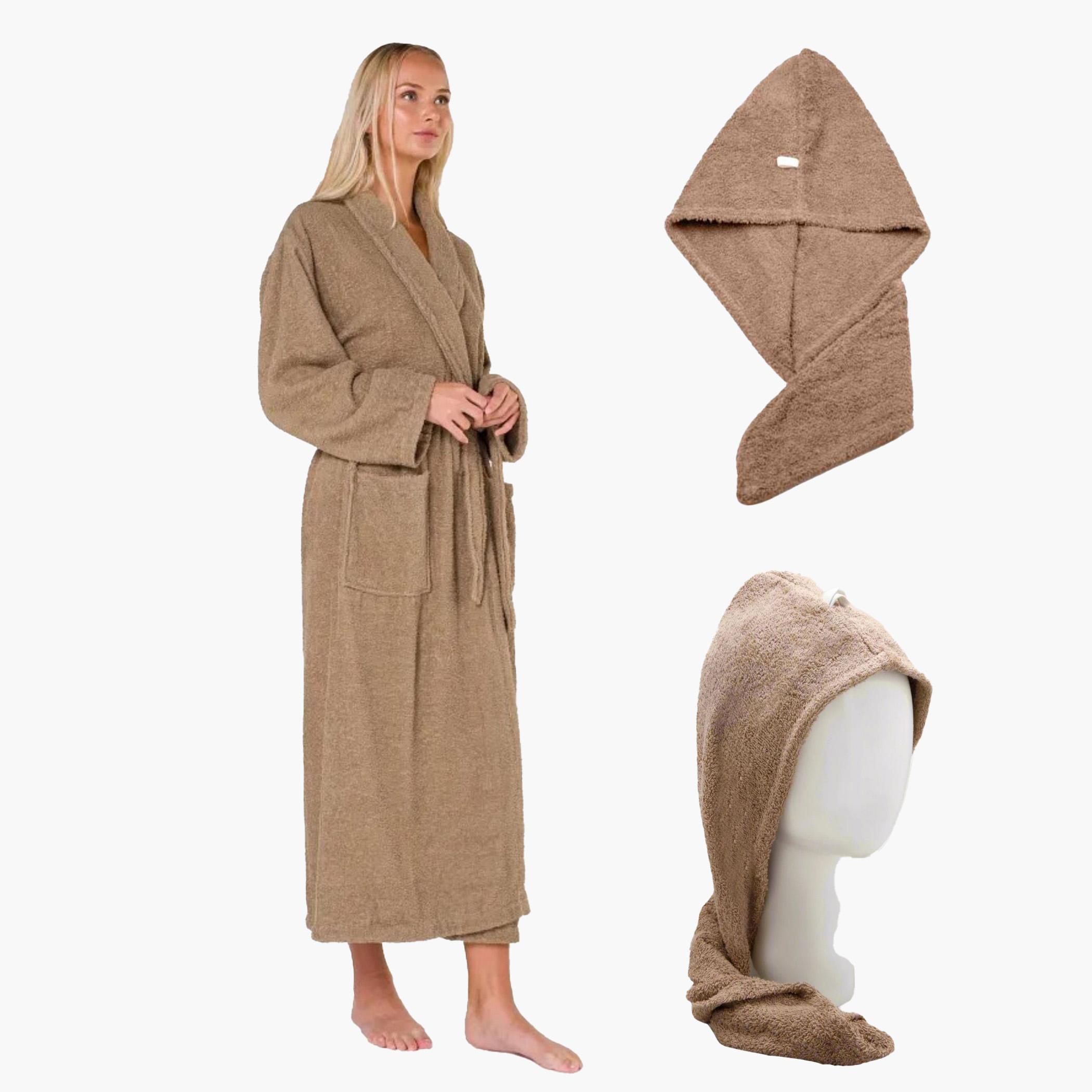Soft Terry Bathrobe Hair Wrap Set-household-bathandlaundry-bathlinen-towels-image-4