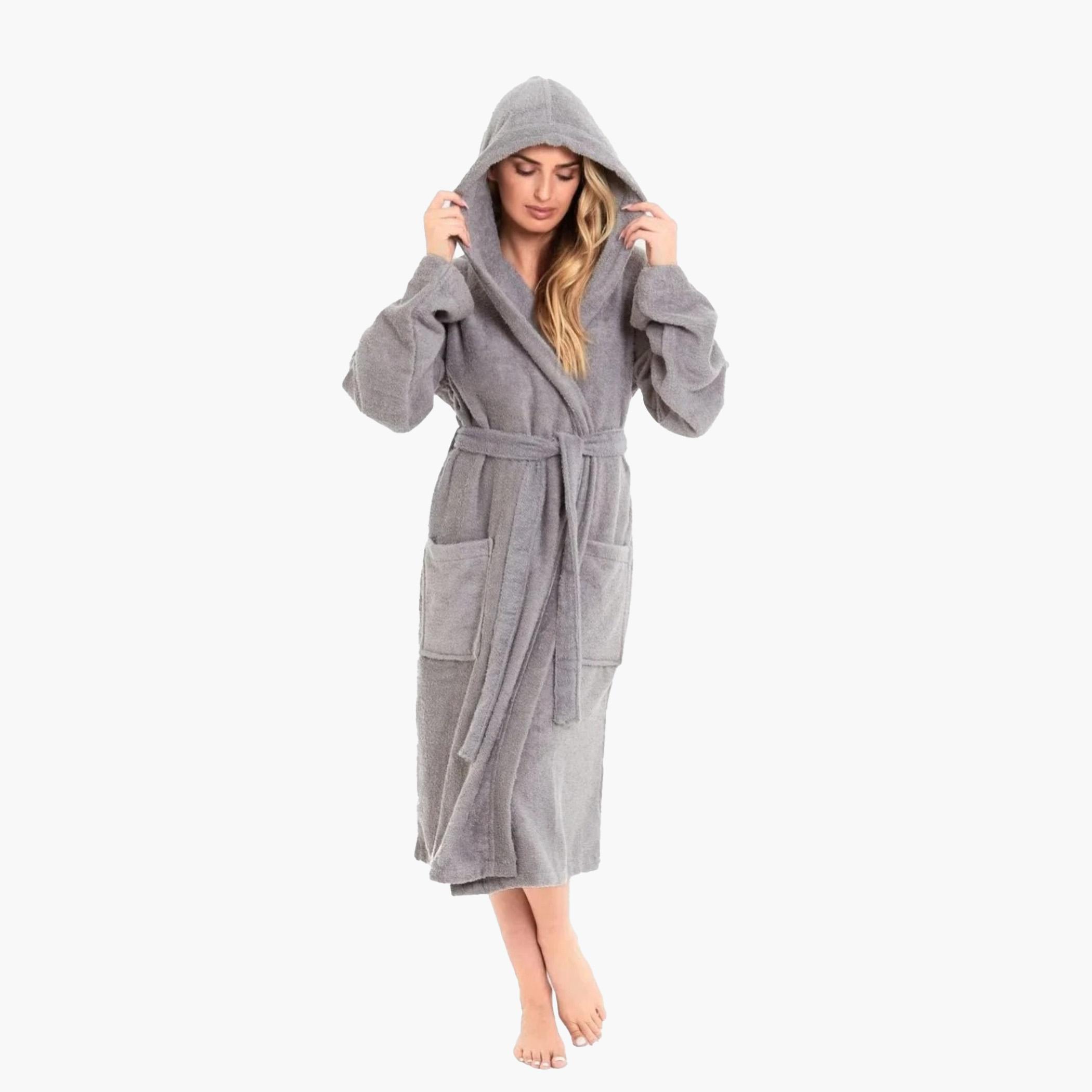 Hooded Terry Bathrobe-household-bathandlaundry-bathlinen-towels-image-1