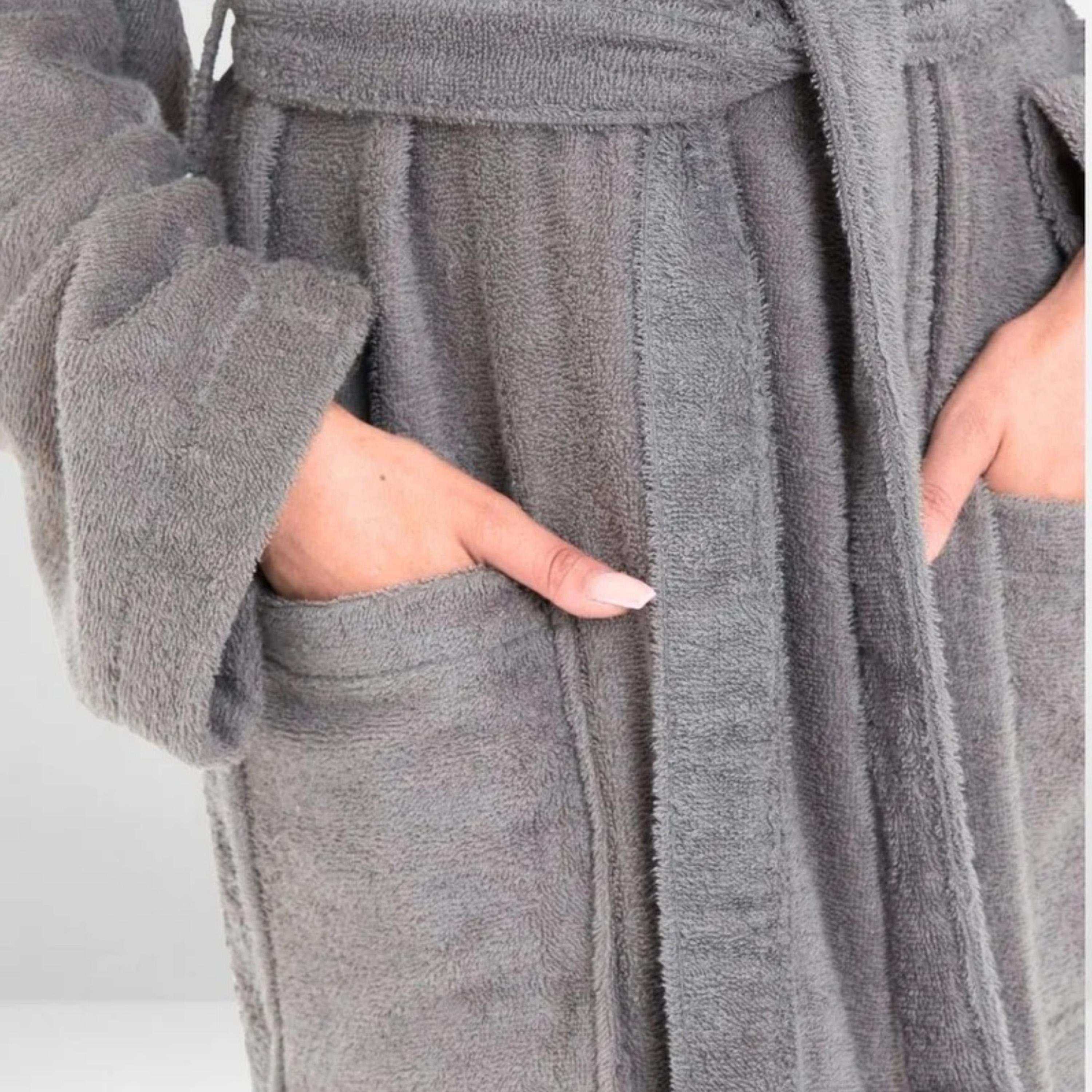 Hooded Terry Cotton Bathrobe-household-bathandlaundry-bathlinen-towels-image-4