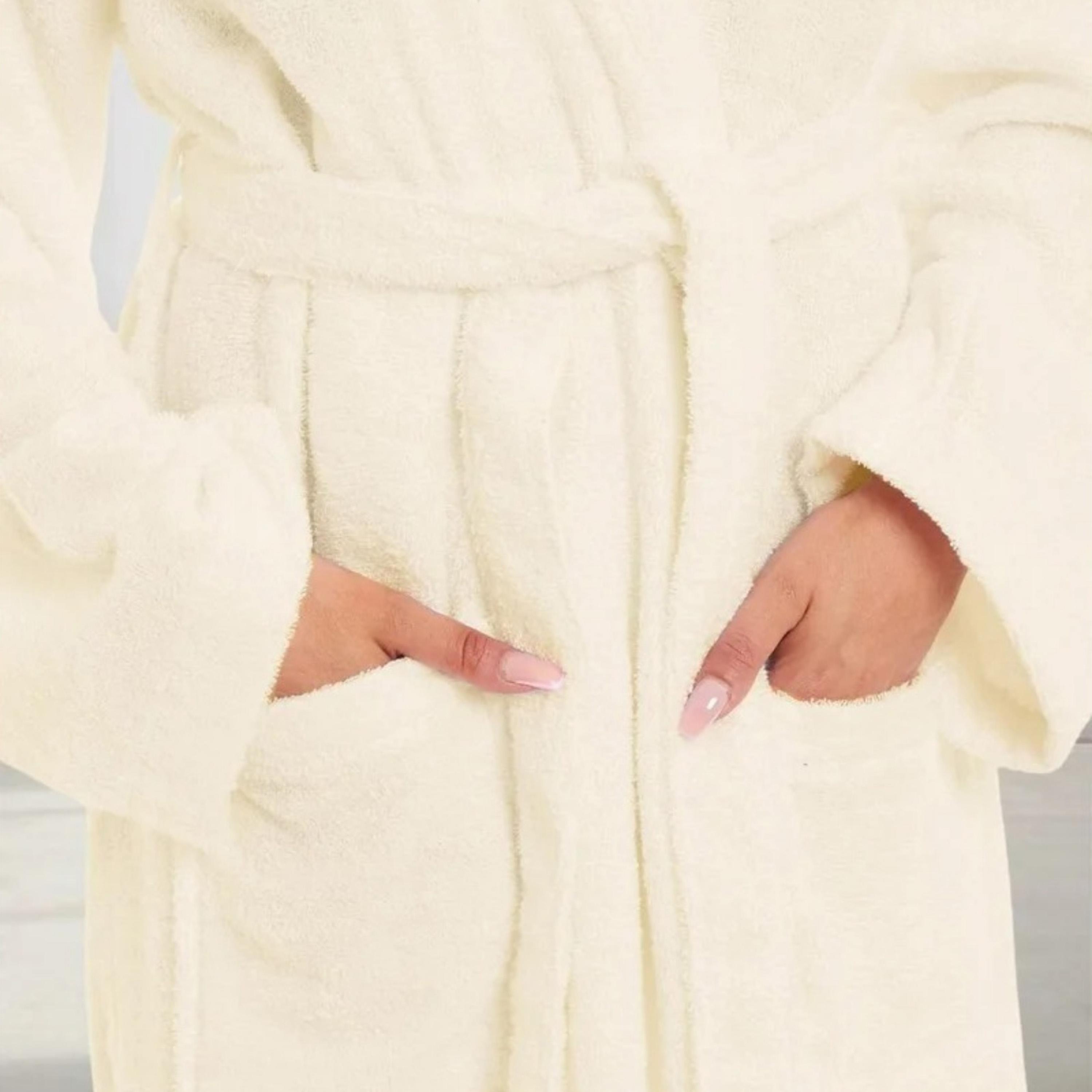 Hooded Terry Bathrobe Cream-household-bathandlaundry-bathlinen-towels-image-1