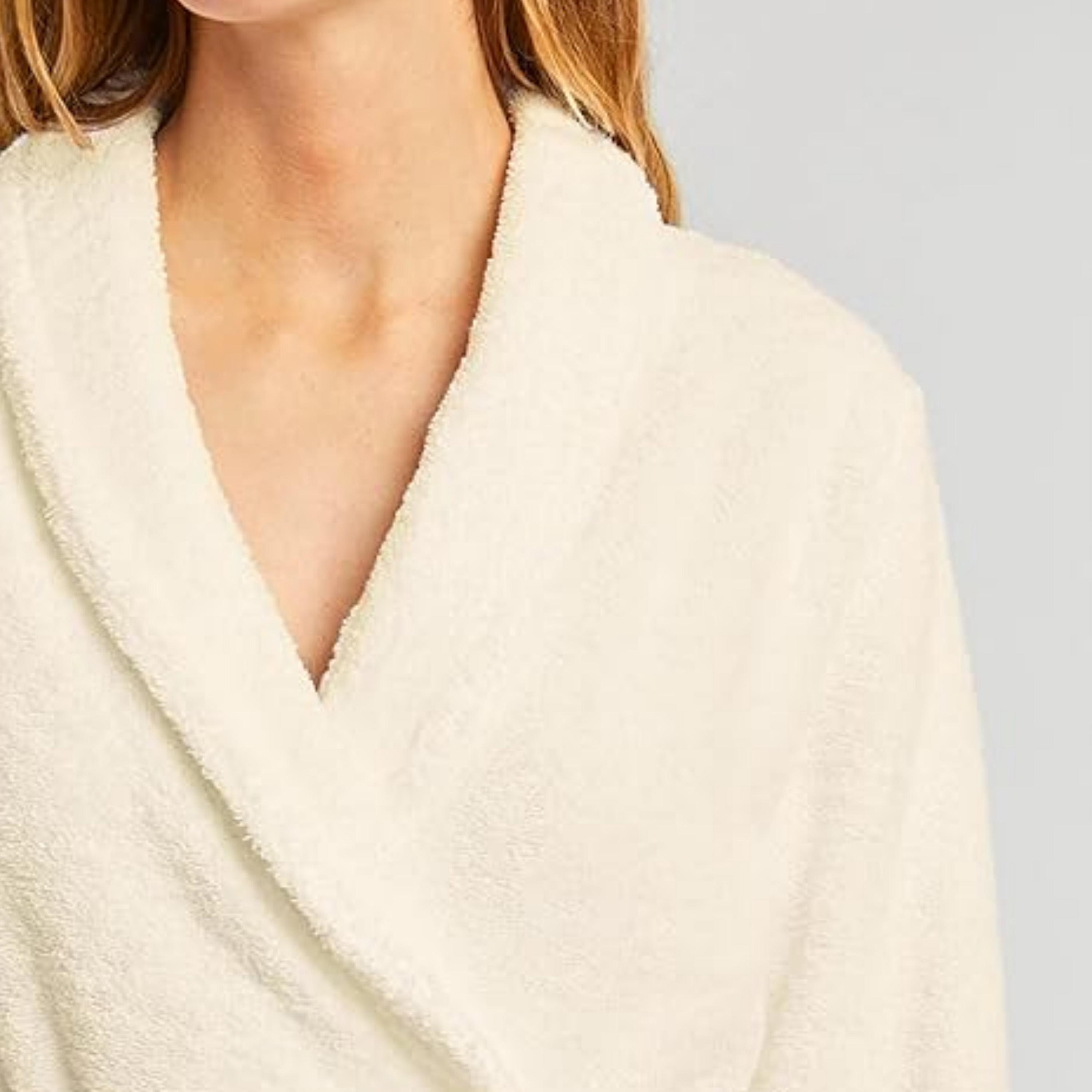 Plush Shawl Collar Bathrobe-household-bathandlaundry-bathlinen-towels-image-2