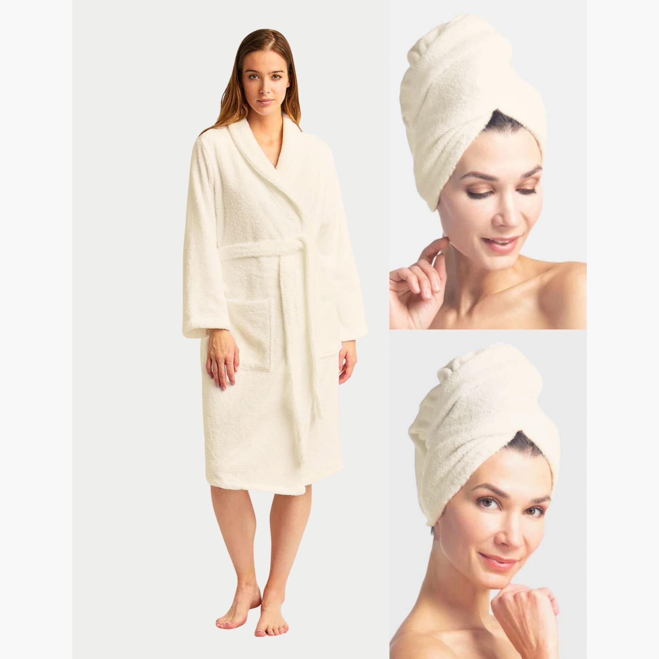 Plush Shawl Collar Bathrobe-household-bathandlaundry-bathlinen-towels-image-4
