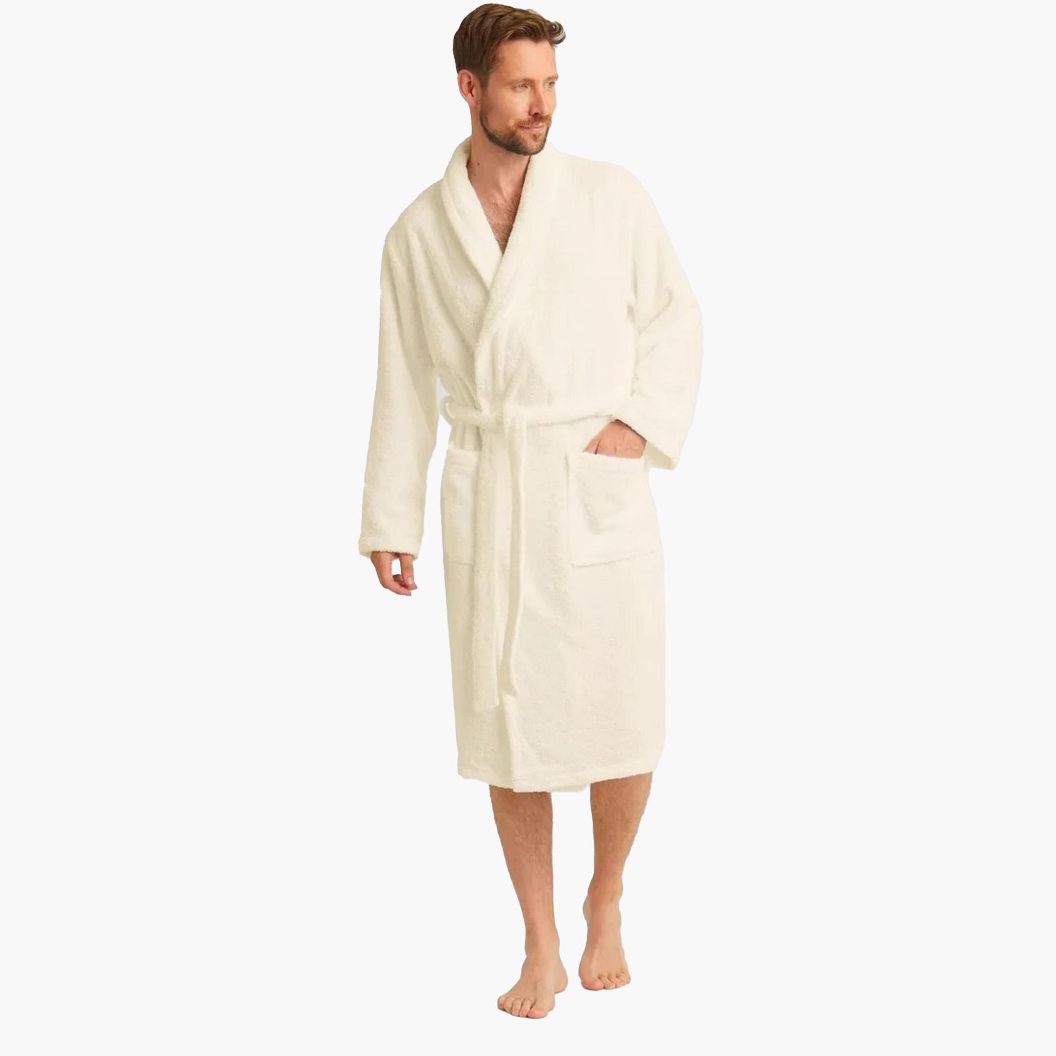 Plush Shawl Collar Bathrobe-household-bathandlaundry-bathlinen-towels-image-3