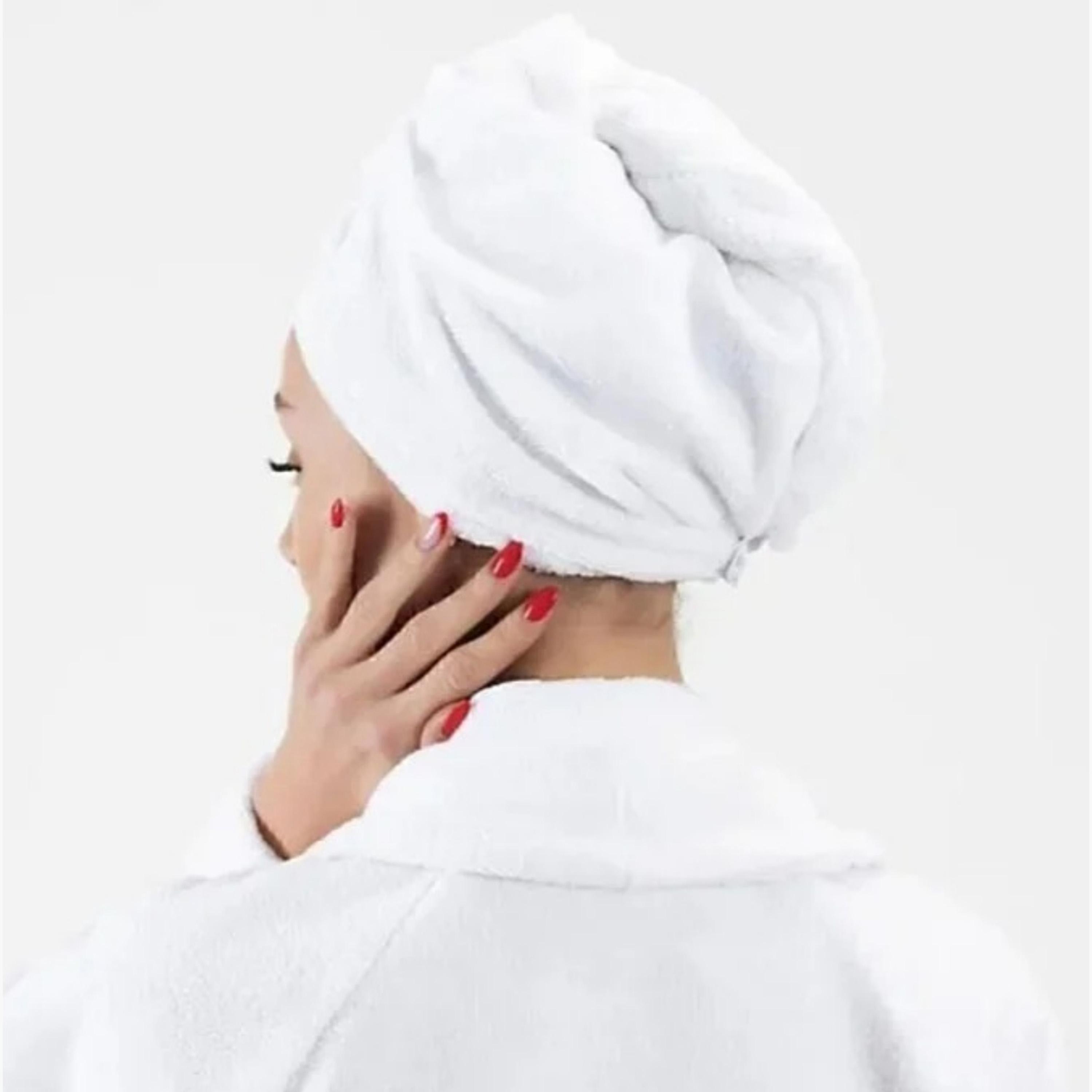 Terry Cotton Bathrobe Hair Wrap Set-household-bathandlaundry-bathlinen-towels-image-4