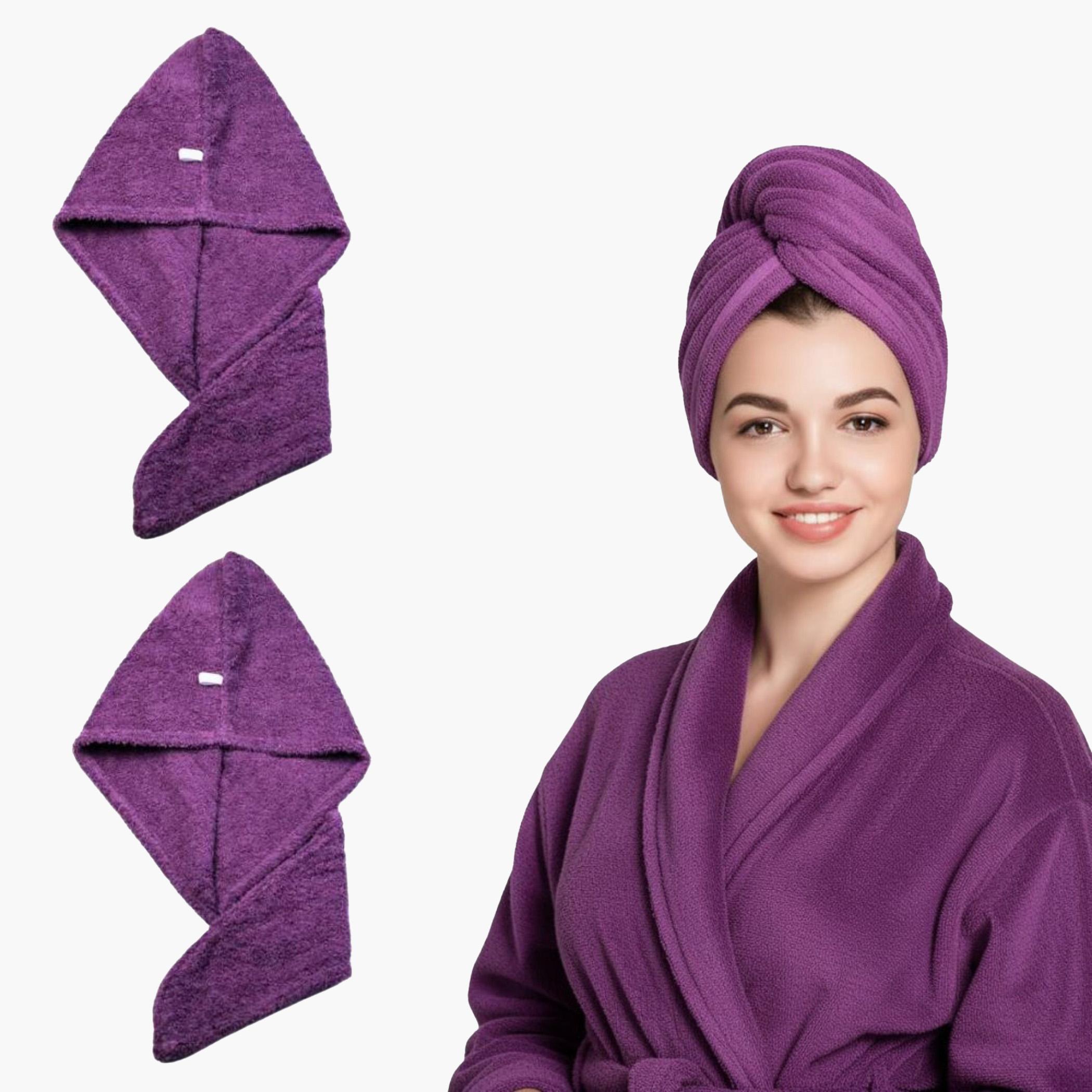 Purple Hair Drying Turban-household-bathandlaundry-bathlinen-towels-image-4