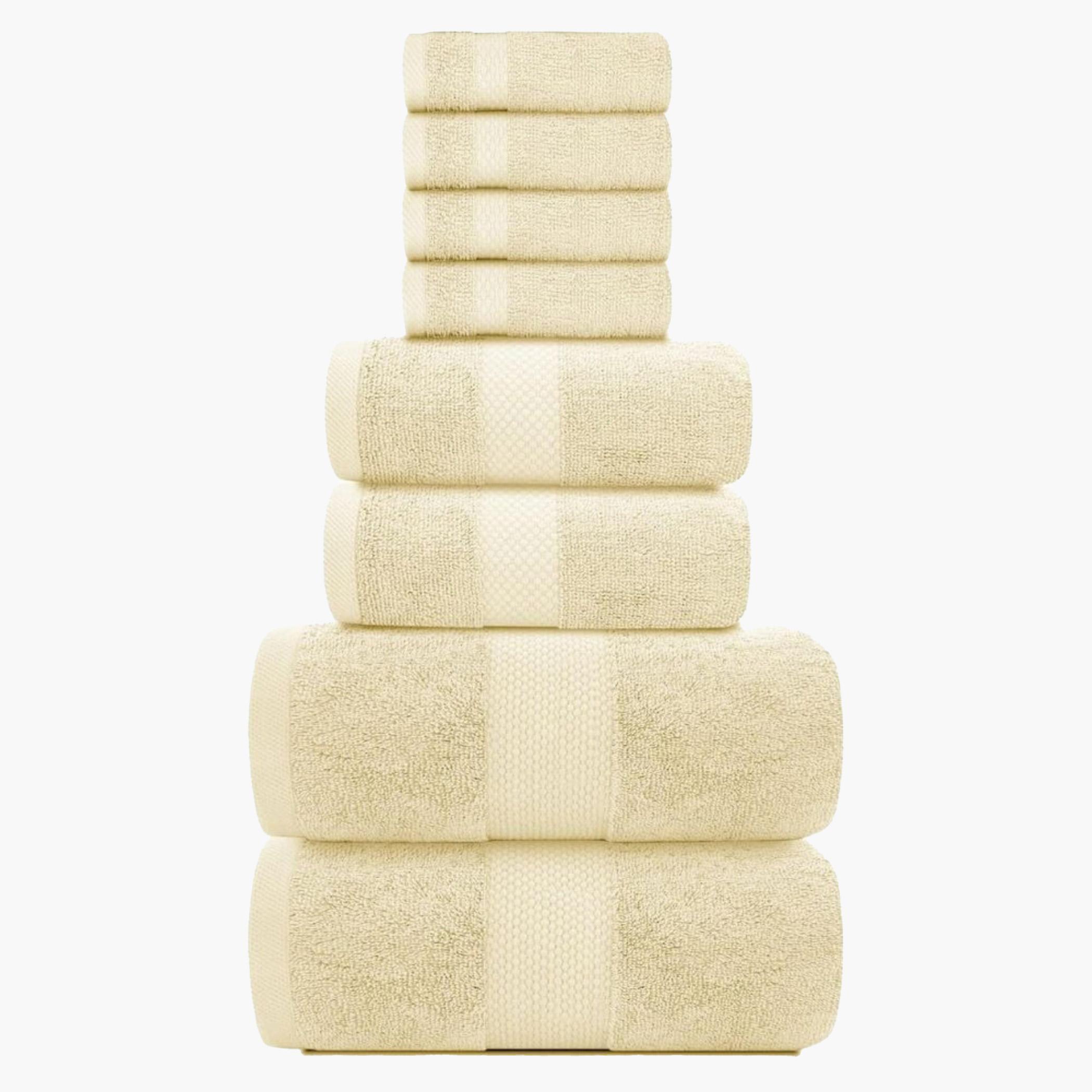 1 تشيس طقم مناشف قطني ماص بيج-household-bathandlaundry-bathlinen-towels-image-1