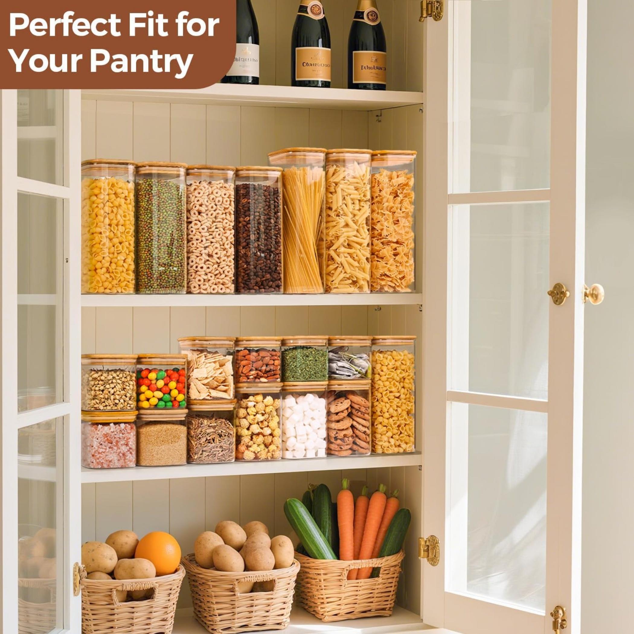 1 تشيس برطمانات تخزين طعام زجاجية مربعة بأغطية-household-kitchen-foodstorage-canistersandjars-image-2