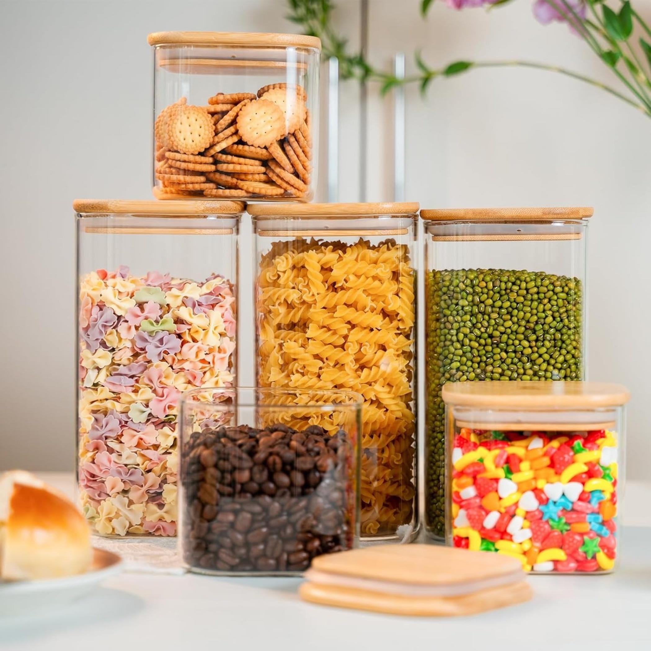 1 تشيس برطمانات تخزين زجاجية للمطبخ - مربعة محكمة الإغلاق-household-kitchen-foodstorage-canistersandjars-image-1