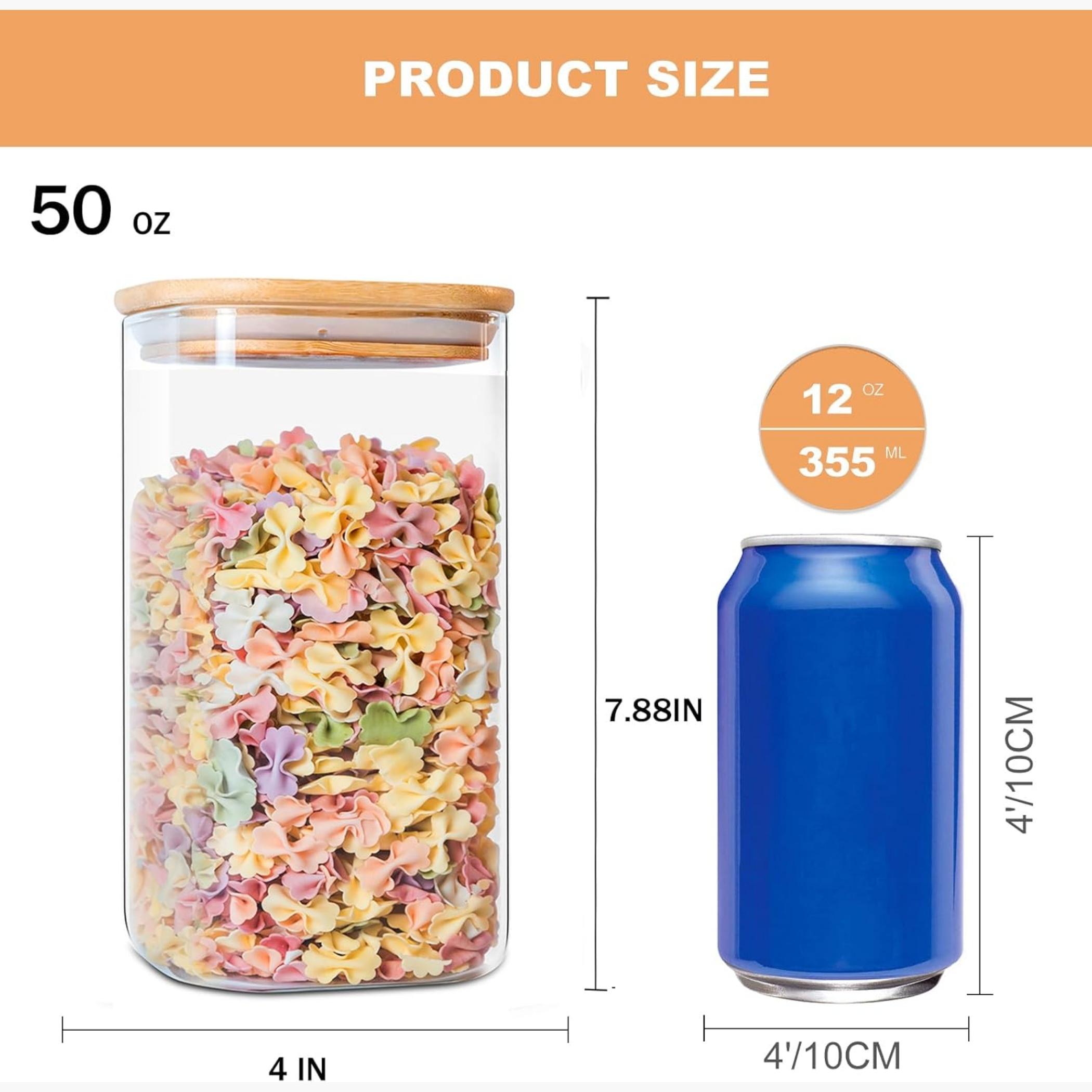 1 تشيس برطمانات تخزين زجاجية للمطبخ - مربعة محكمة الإغلاق-household-kitchen-foodstorage-canistersandjars-image-2