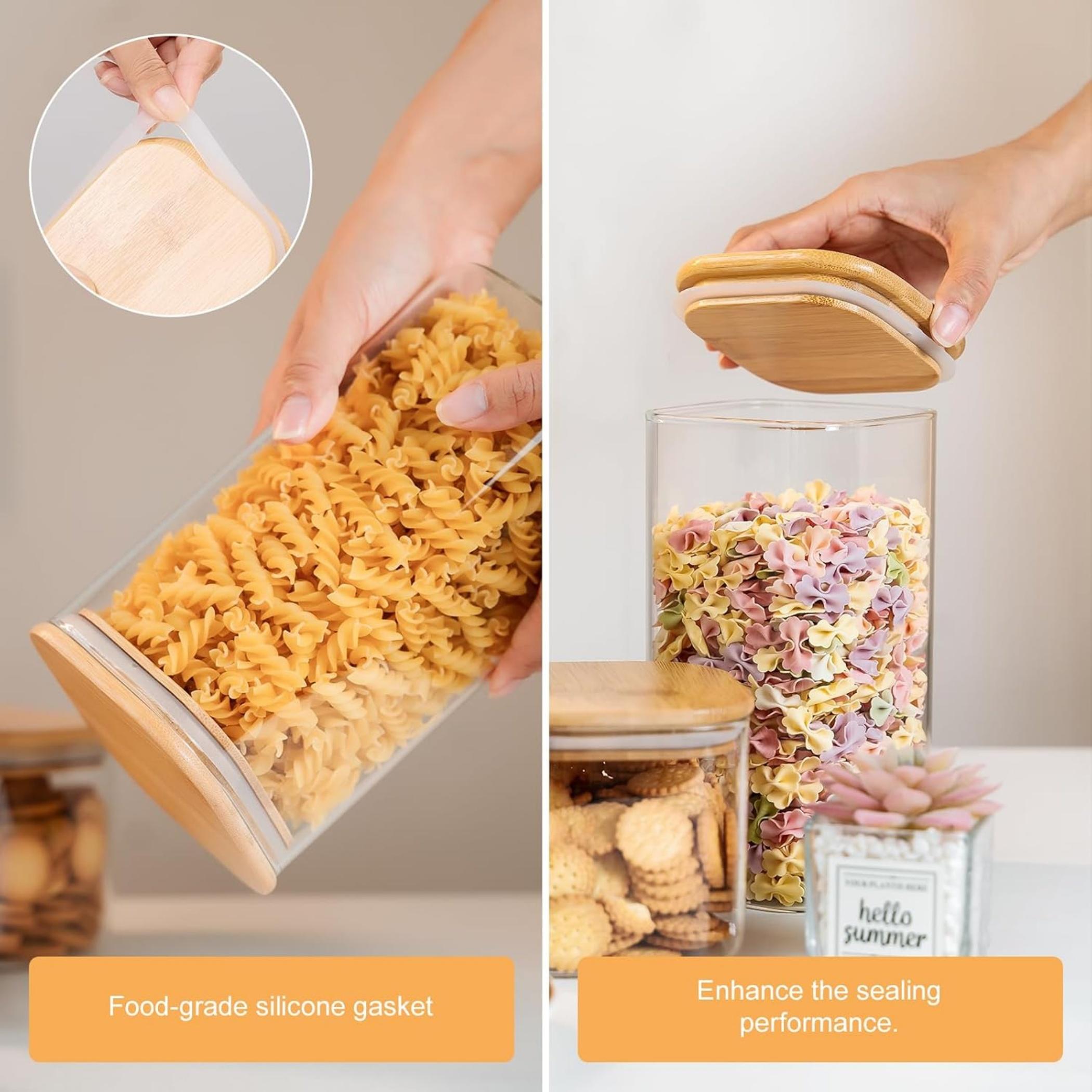 1 تشيس برطمانات تخزين زجاجية للمطبخ - مربعة محكمة الإغلاق-household-kitchen-foodstorage-canistersandjars-image-4