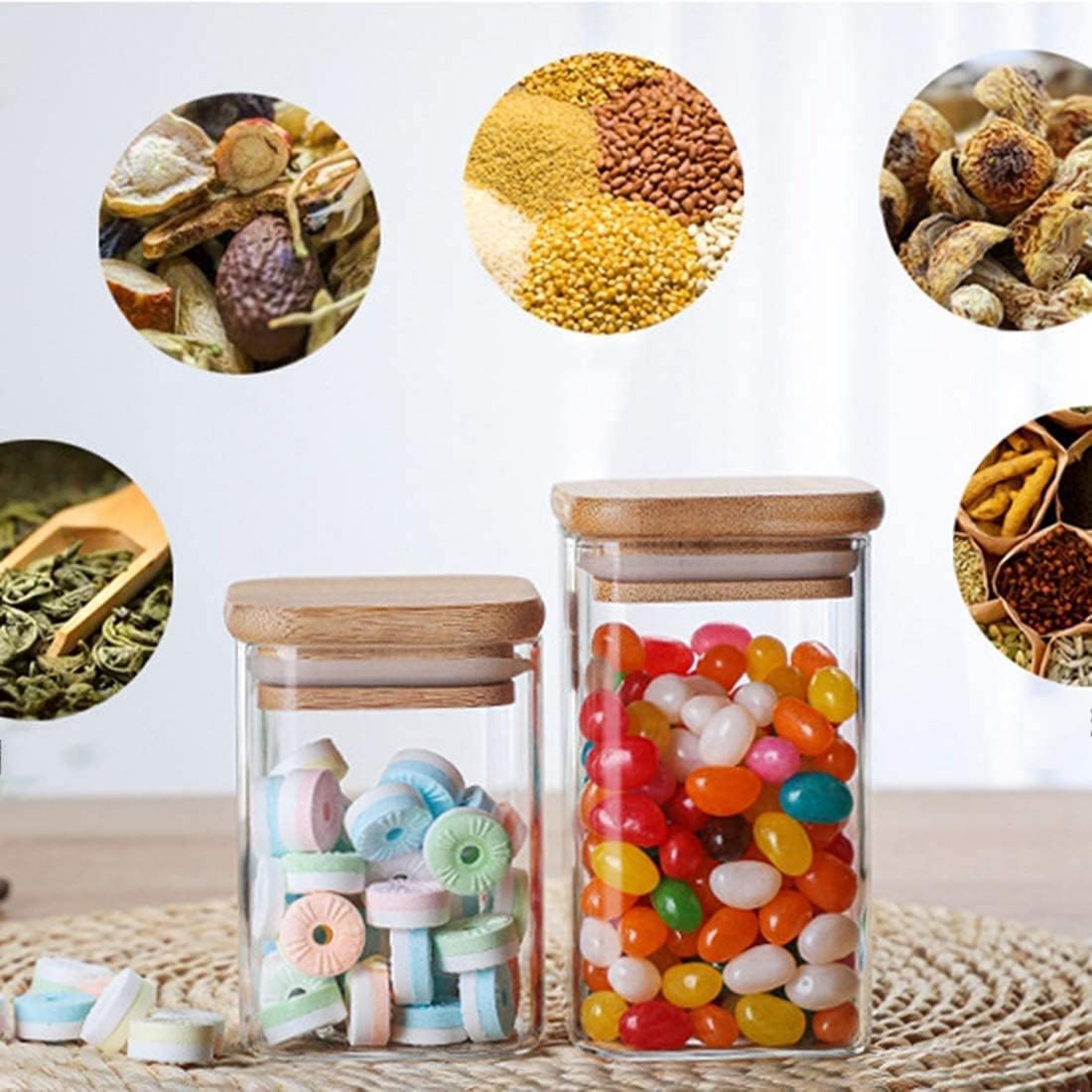 1 تشيس برطمانات تخزين زجاجية مربعة للمطبخ-household-kitchen-foodstorage-canistersandjars-image-1