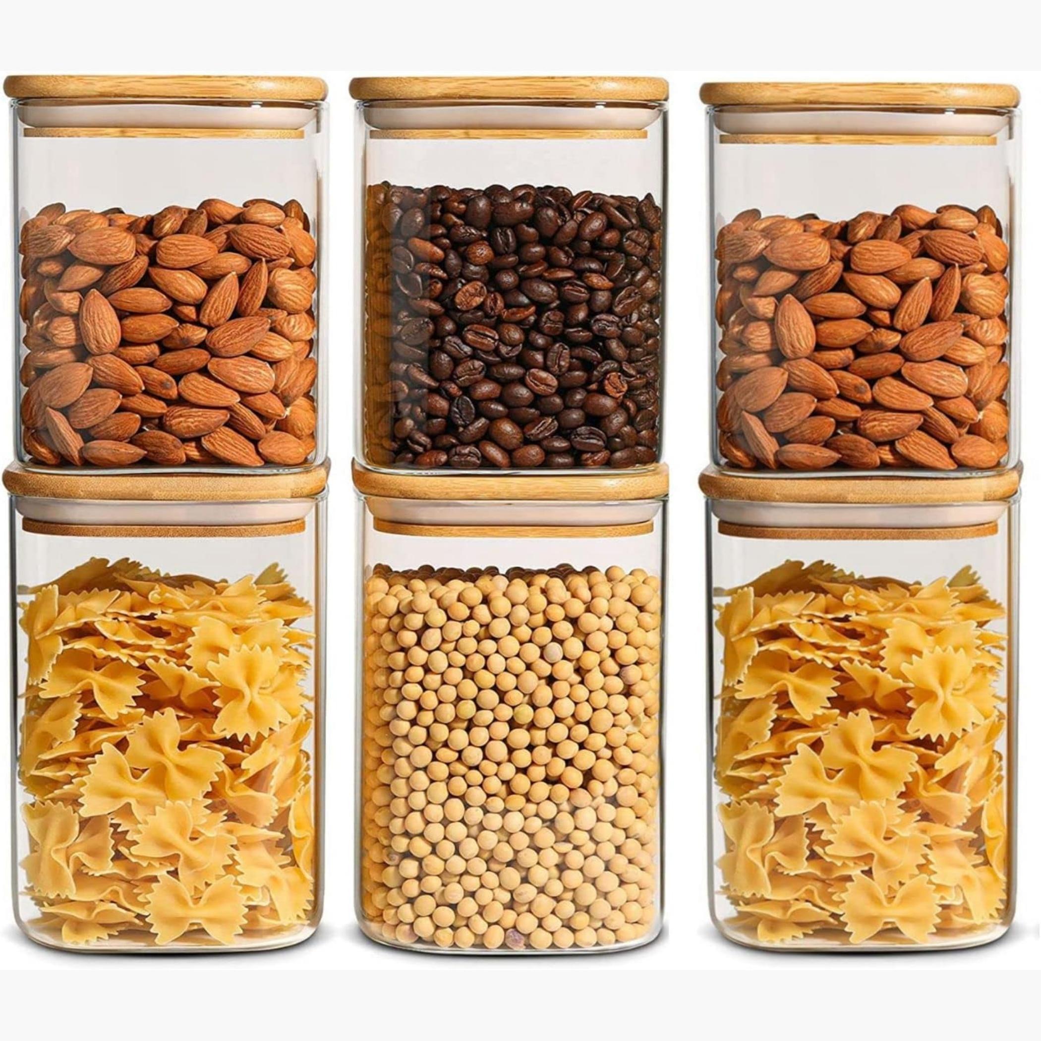 1 تشيس برطمانات تخزين زجاجية مربعة للمطبخ-household-kitchen-foodstorage-canistersandjars-image-3