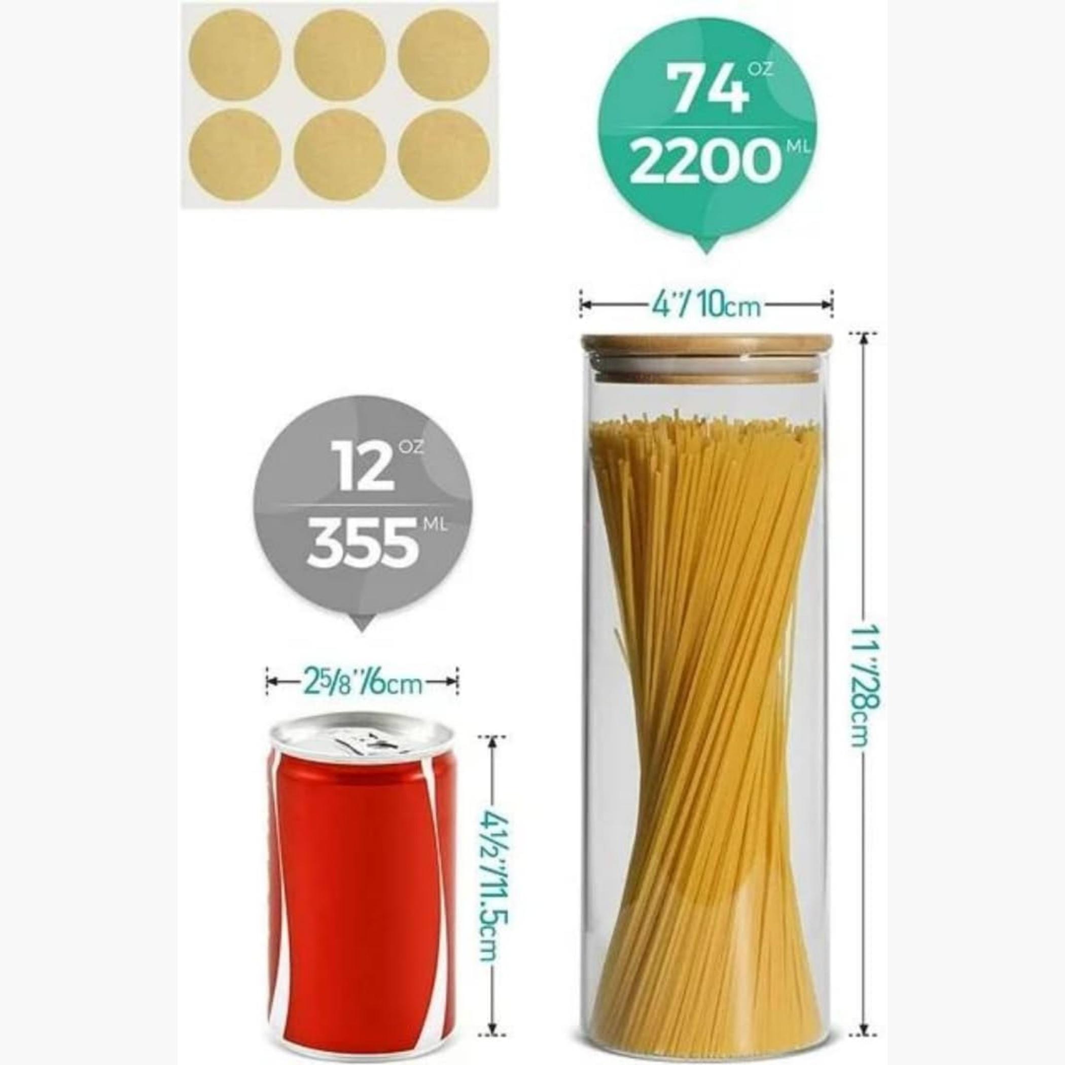 1 تشيس وعاء تخزين طعام زجاجي أسطواني-household-kitchen-foodstorage-canistersandjars-image-2